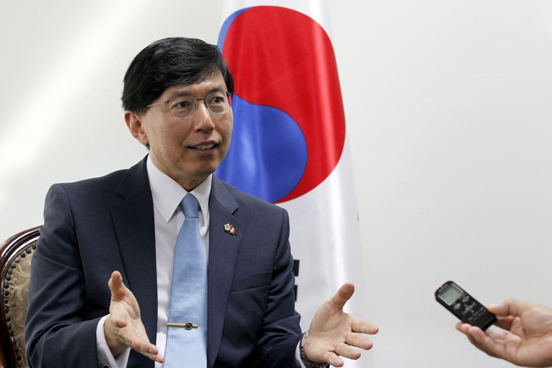 Embajador de Corea del Sur,June-hyuck Cho. ANDINA/Dante Zegarra