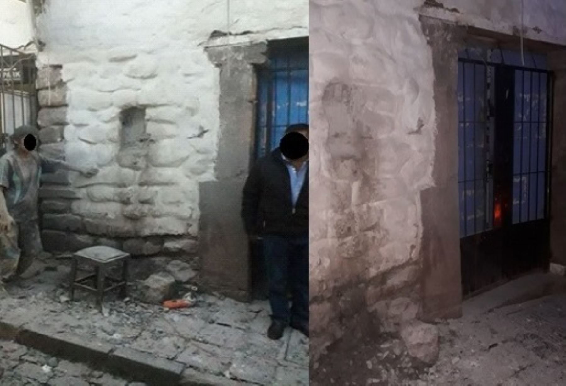 Investigan atentado al patrimonio por corte en muro Inca en Cusco. ANDINA