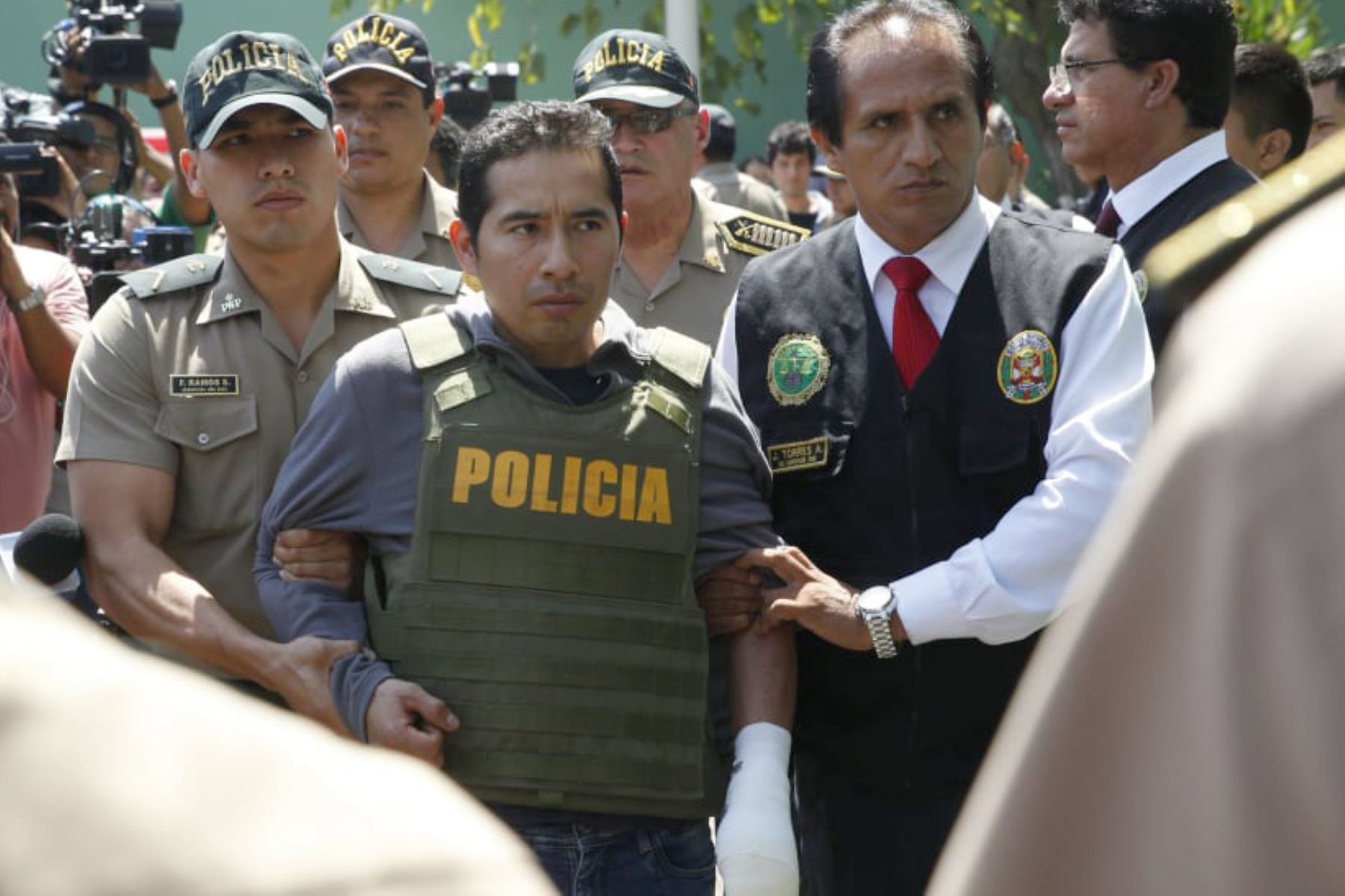 Carlos Javier Hualpa Vacas fue llevado a comisaría de Miraflores, distrito donde ocurrió el ataque. Foto: ANDINA/Dante Zegarra.