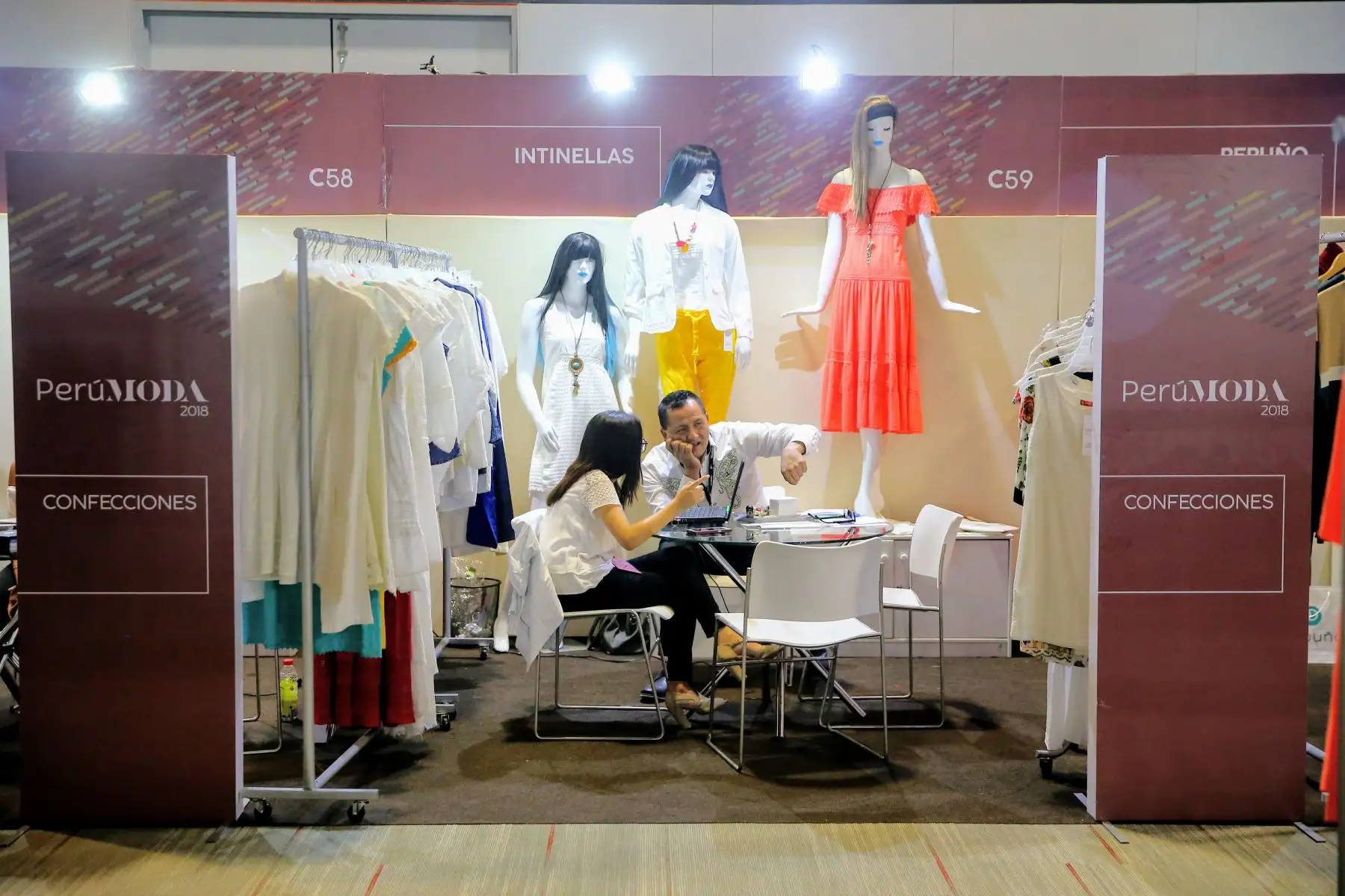 Preparativos del Perú Moda 2018 en el Centro de Convenciones de Lima. Foto: ANDINA/Luis Iparraguirre