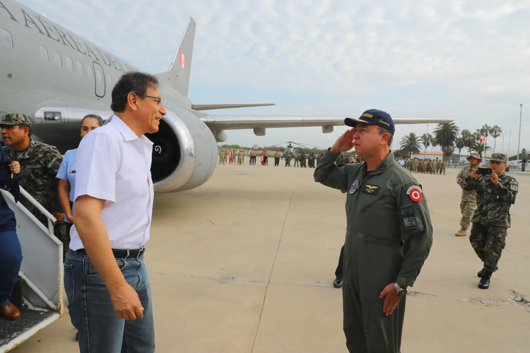 Presidente Martín Vizcarra llega a la región Lambayeque. Foto:ANDINA/Prensa Presidencia