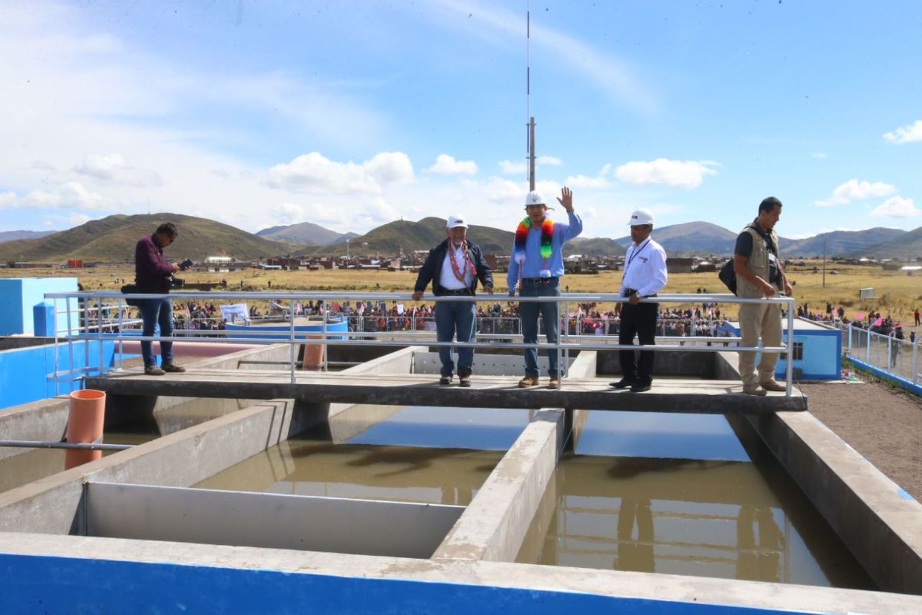 Gobierno entrega planta de tratamiento de aguas residuales en Lampa, en Puno, que demandó una inversión de S/ 10 millones y ayudará a descontaminar el lago Titicaca. ANDINA/Difusión