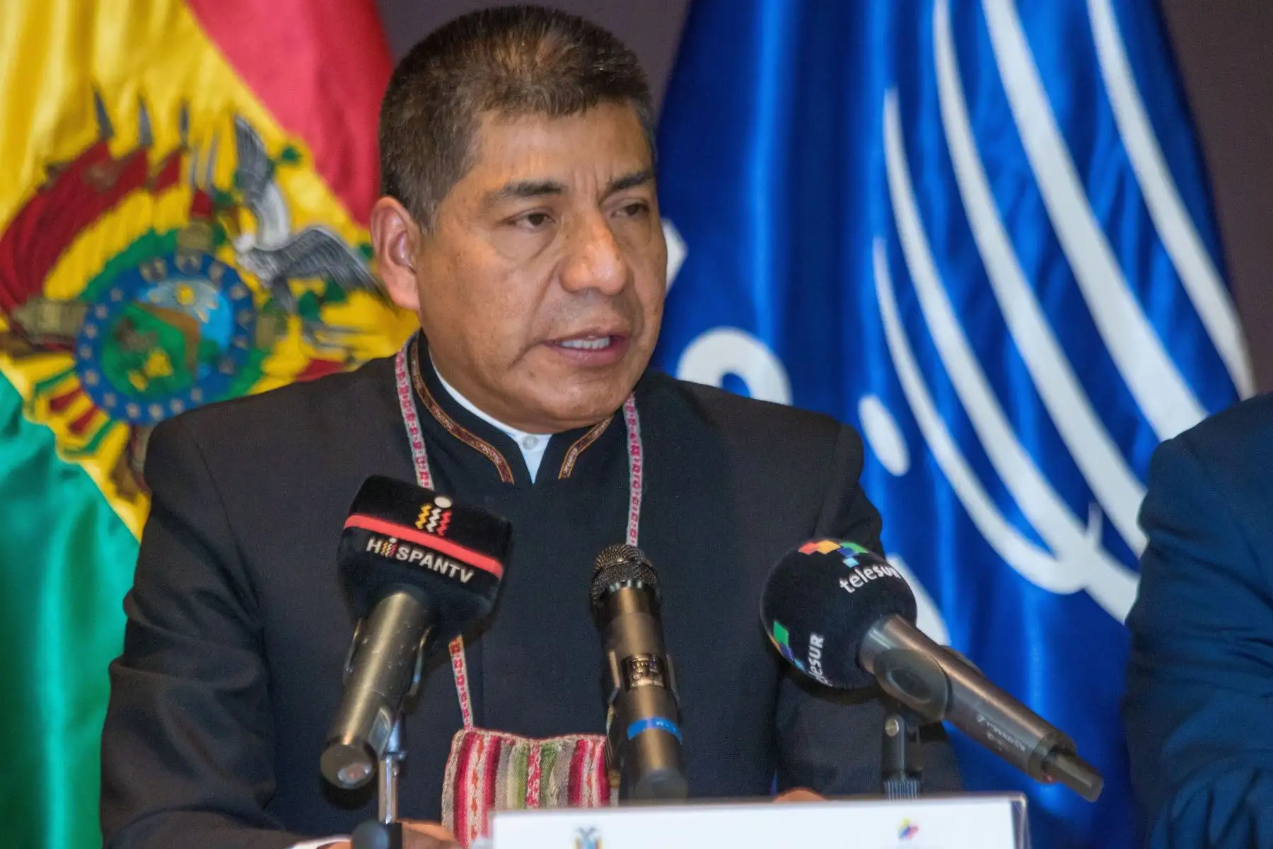 Canciller de Bolivia Fernando Huanacuni. Foto ABI