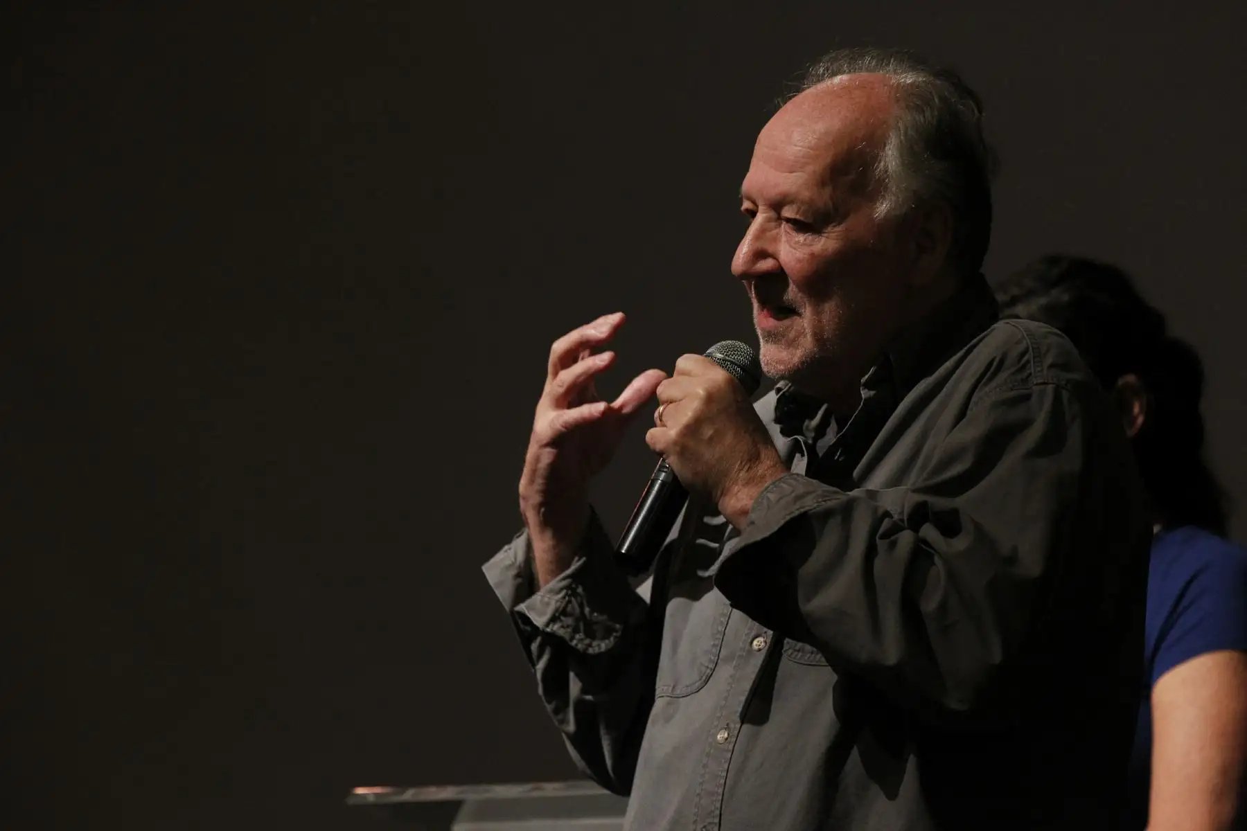 Clase Magistral del cineasta alemán Werner Herzog en la sala Robles Godoy del ministerio de Cultura. Foto: ANDINA/Dante Zegarra