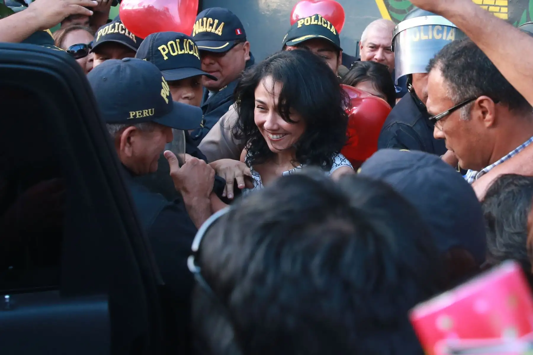Nadine Heredia salió del penal de  Chorrillos. foto: ANDINA/Vidal Tarqui