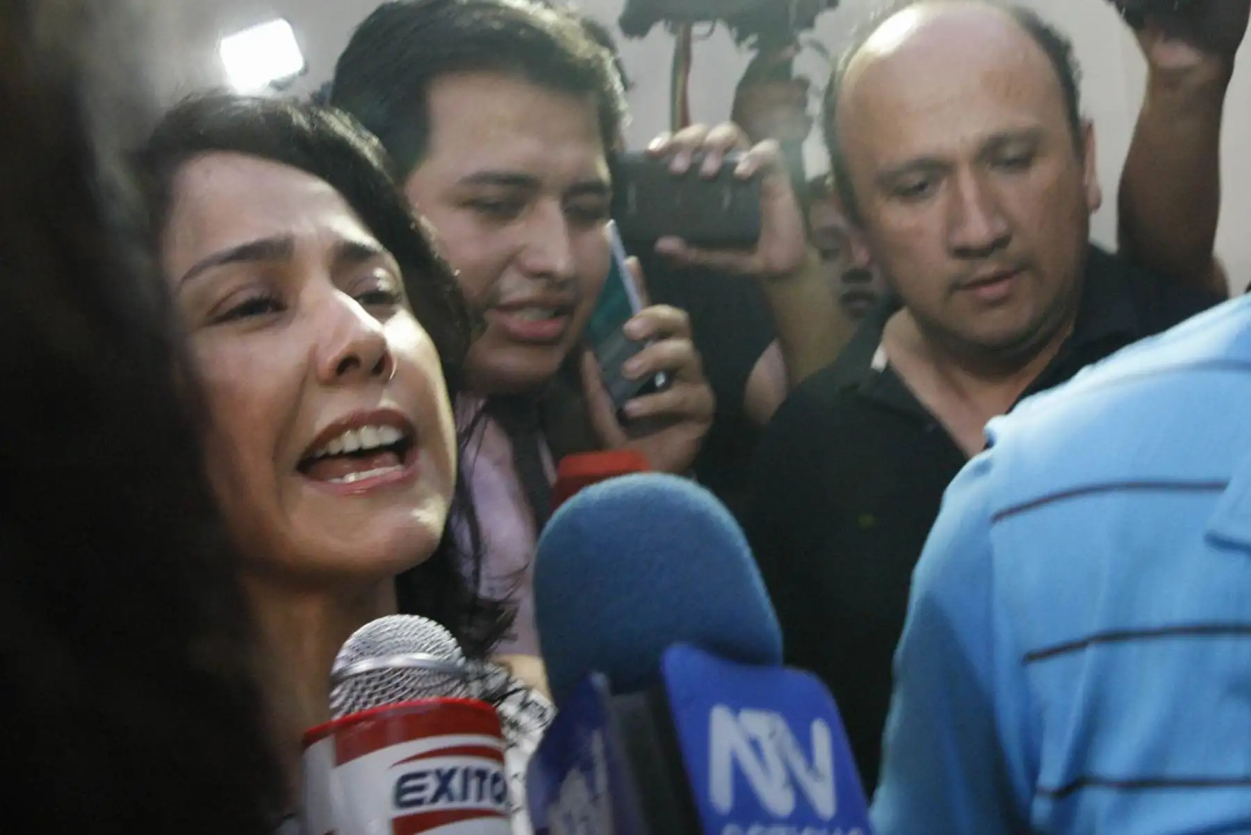 Nadine Heredia llega a su domicilio. foto: ANDINA/ Eddy Ramos