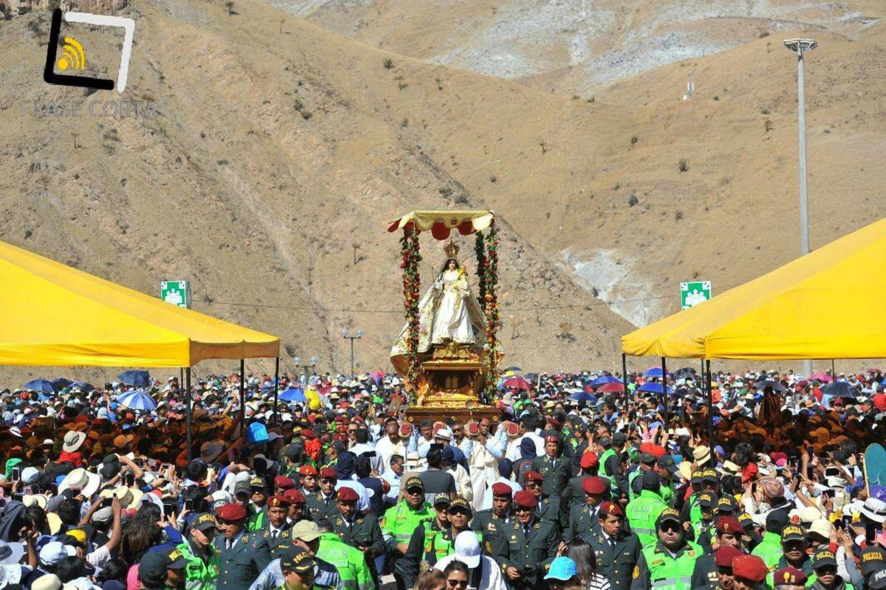 Multitud de fieles acompañó procesión de la Virgen de Chapi, en Arequipa. Foto: Cortesía: Diego Ramos Lupo