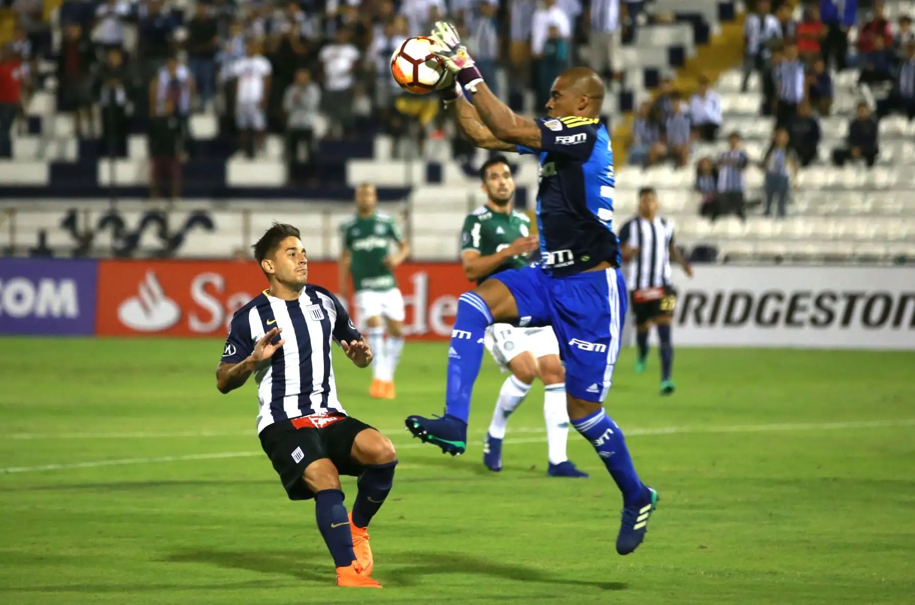 Alianza Lima cayó 3-1 ante el Palmeiras de Brasil, un resultado que marca la despedida definitiva del equipo blanquiazul de la Copa Libertadores.Foto:ANDINA/Jhony Laurente