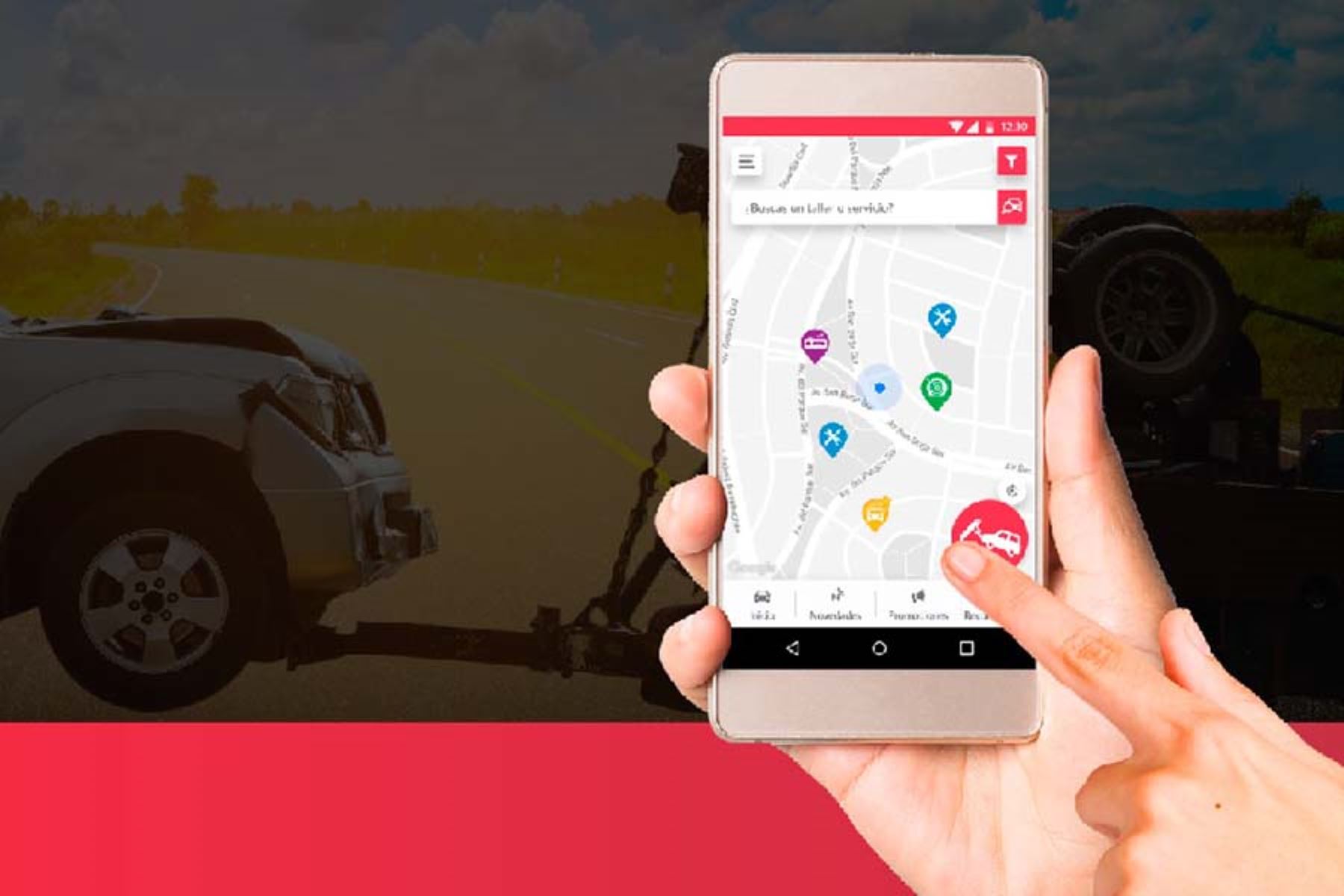 CarHelp Perú ubica a los talleres automotrices más cercanos a través del GPS del smartphone.