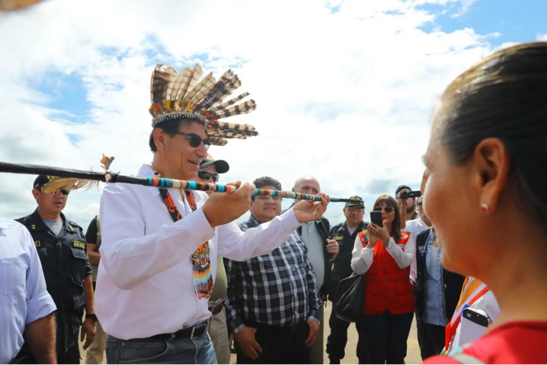 Presidente Vizcarra, coloca la primera piedra del Nuevo Establecimiento de Salud de Purús, en Ucayali.  Foto: ANDINA/ Prensa Presidencia