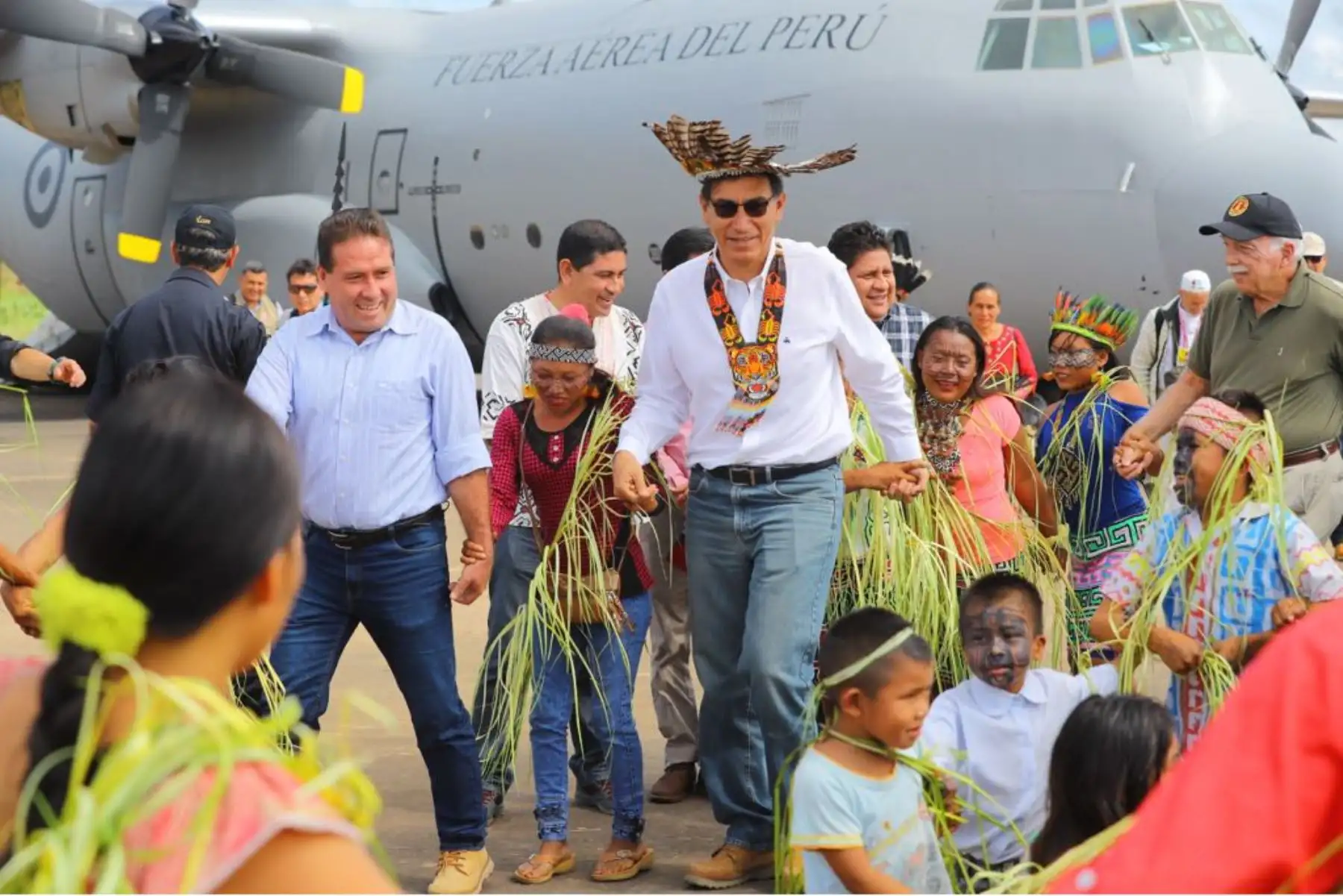 Presidente Vizcarra, coloca la primera piedra del Nuevo Establecimiento de Salud de Purús, en Ucayali.  Foto: ANDINA/ Prensa Presidencia