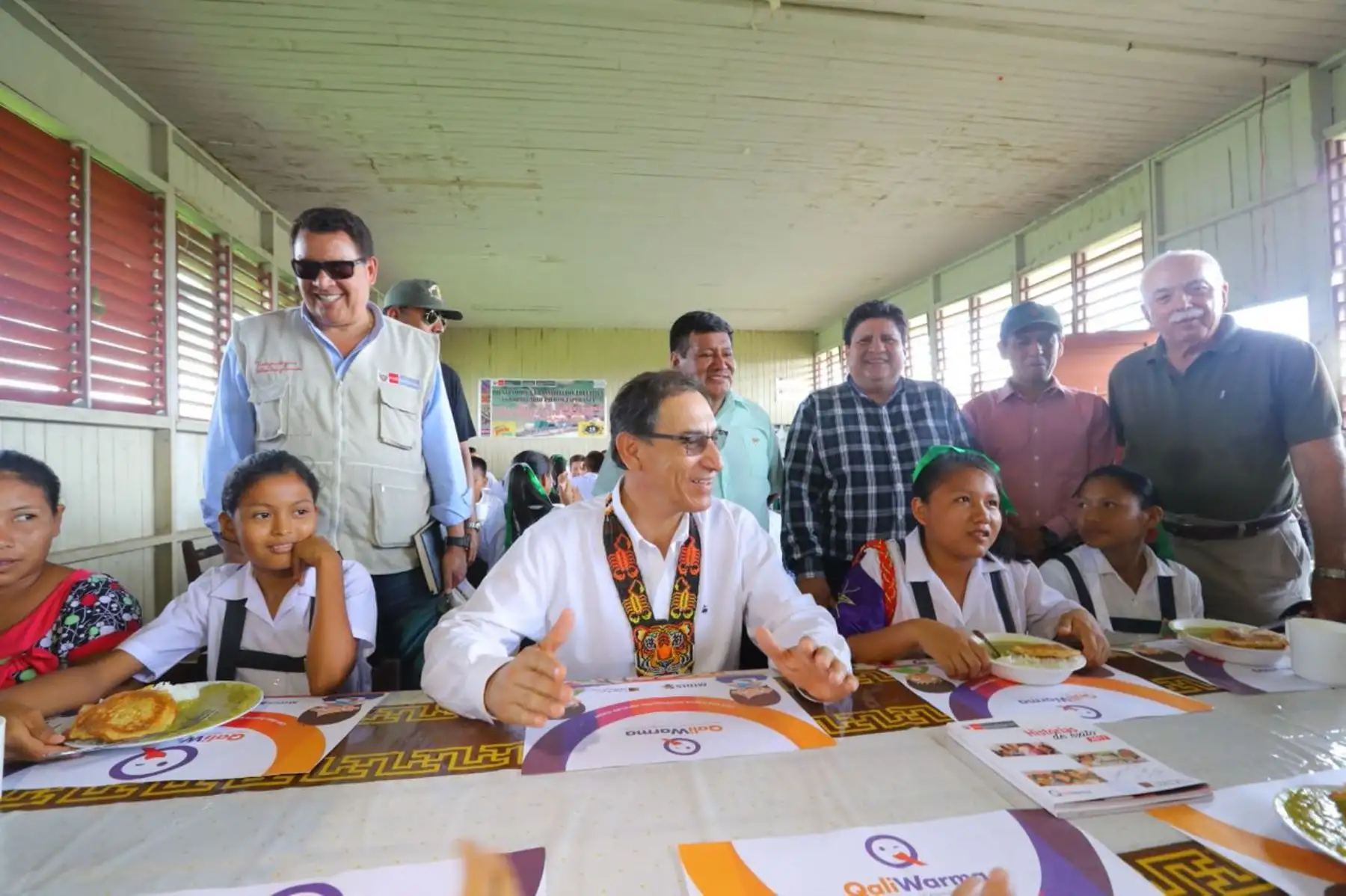 Presidente Vizcarra, coloca la primera piedra del Nuevo Establecimiento de Salud de Purús, en Ucayali.  Foto: ANDINA/ Prensa Presidencia