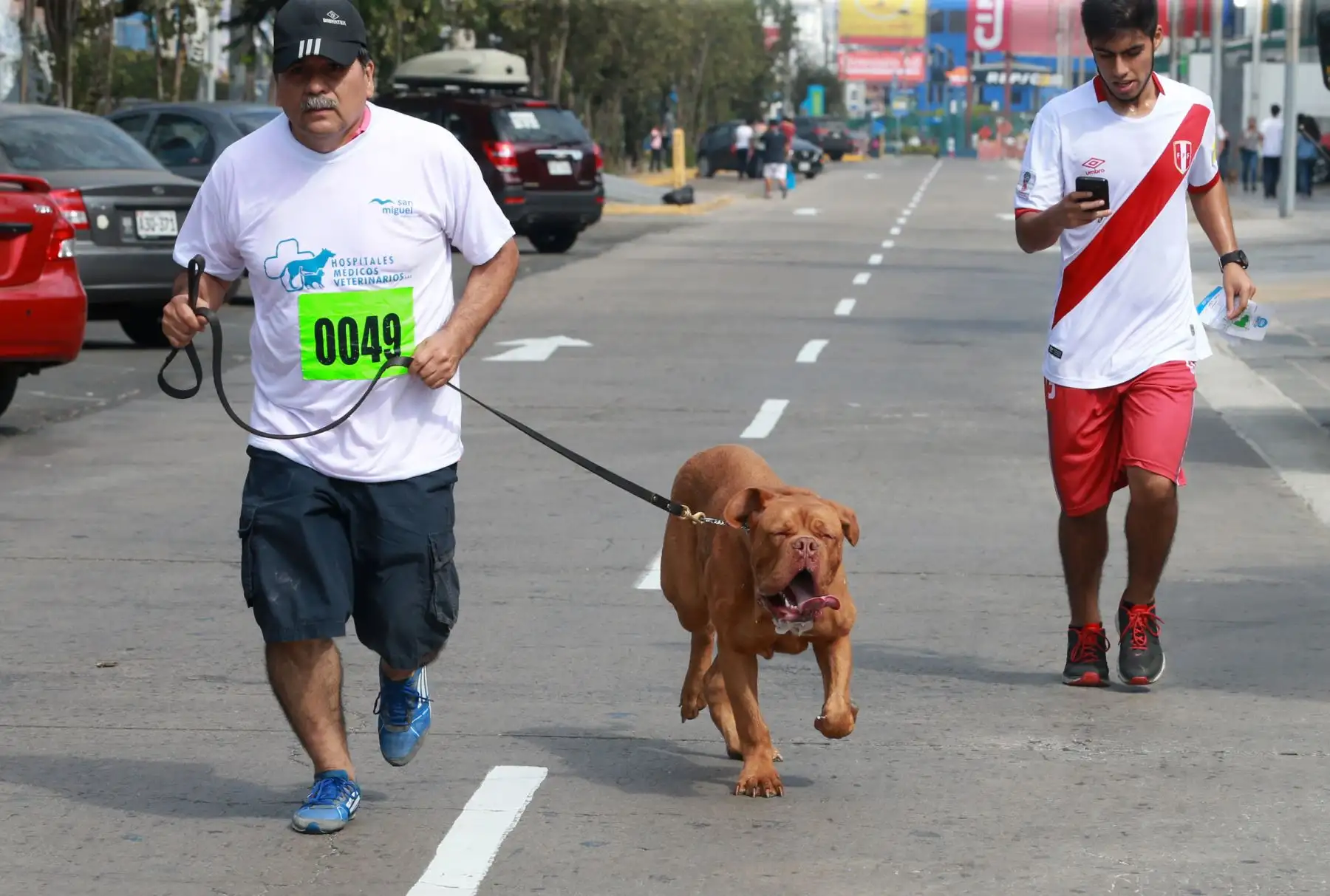 Vecinos de San Miguel y sus canes participaron en Mascotatón .Foto: ANDINA/Norman Córdova