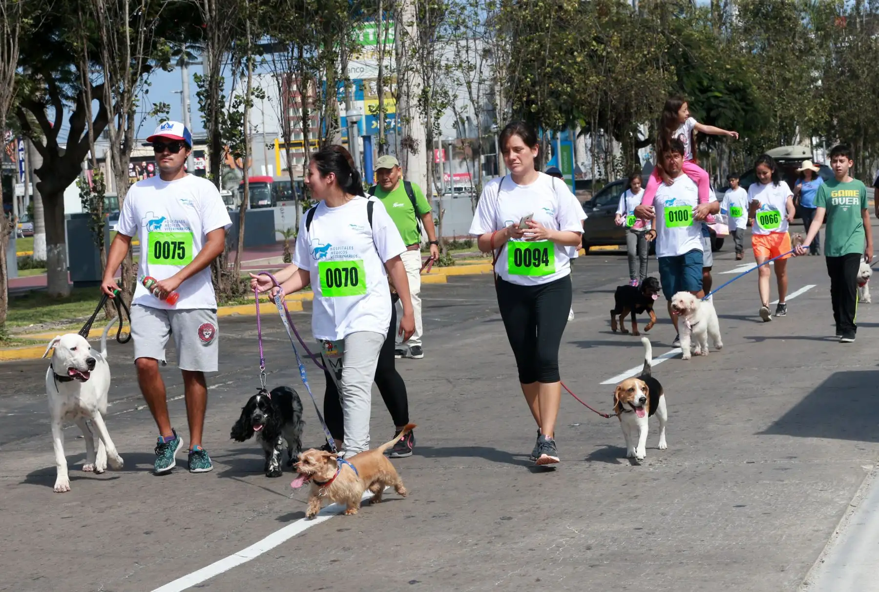 Vecinos de San Miguel y sus canes participaron en Mascotatón .Foto: ANDINA/Norman Córdova