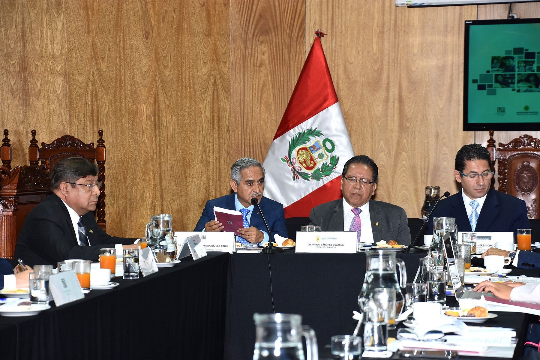 Presidente del Poder Judicial, Duberlí Rodríguez, en la sesión del Acuerdo Nacional por la Justicia.