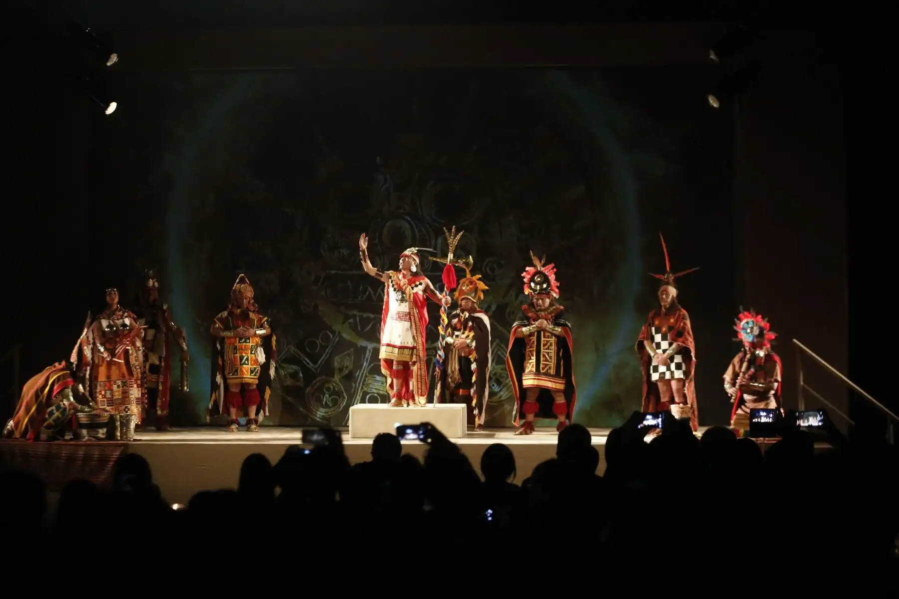Celebración del Inti Raymi  en la Huaca Pucllana, con motivo de la presentación de las festividades en Cusco. Foto: ANDINA/Eddy Ramos.
