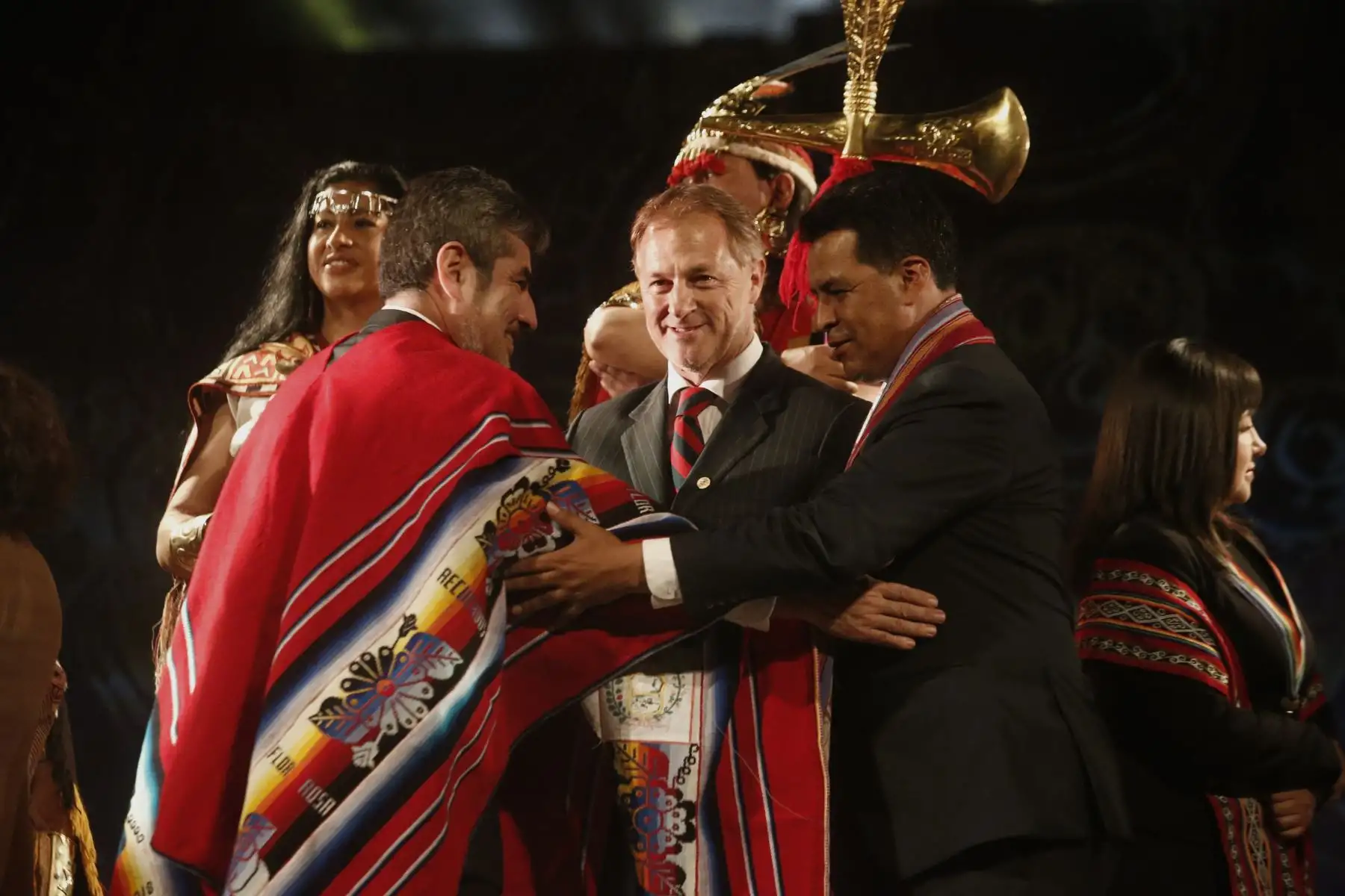 Celebración del Inti Raymi  en la Huaca Pucllana, con motivo de la presentación de las festividades en Cusco. Foto: ANDINA/Eddy Ramos.