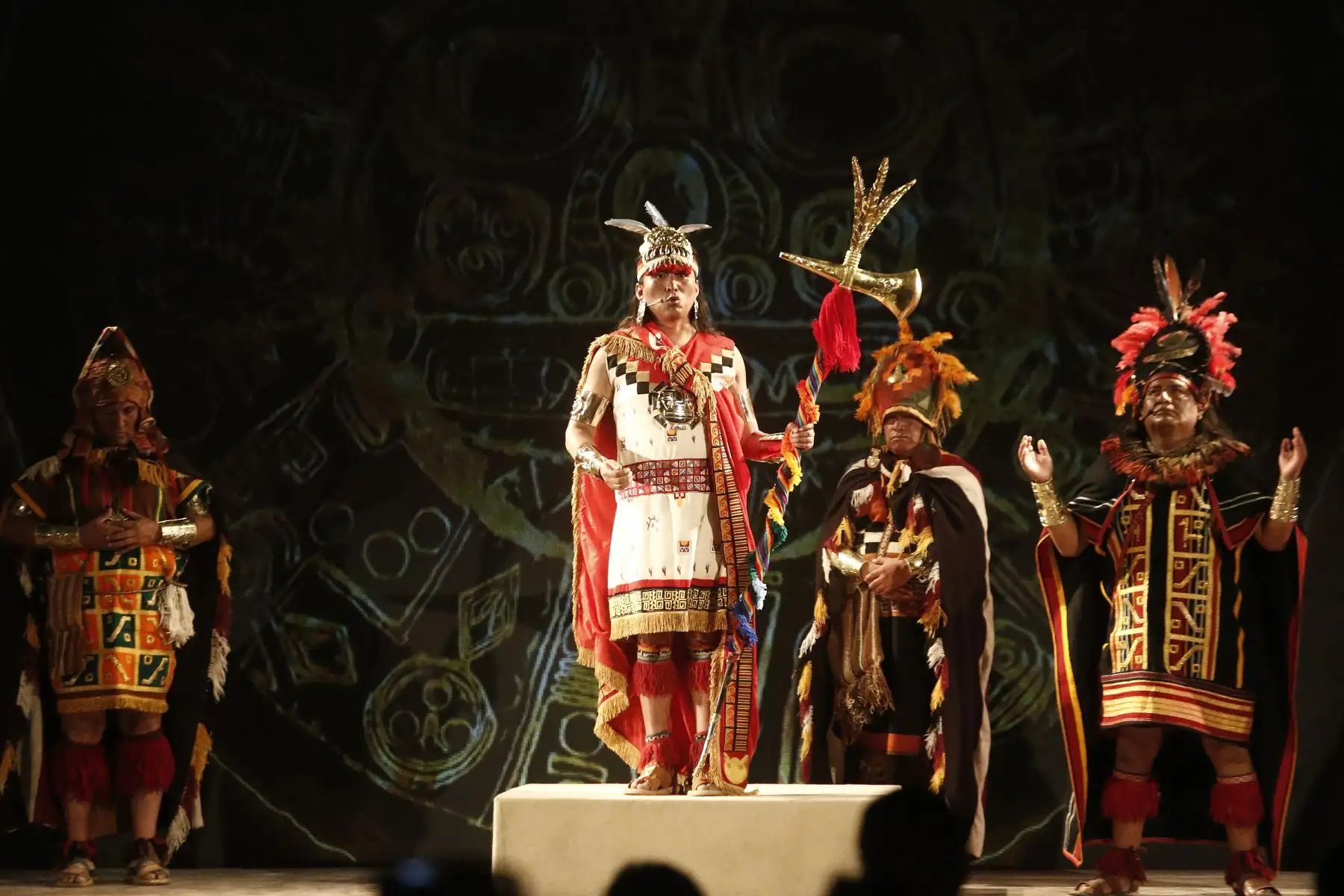 Celebración del Inti Raymi  en la Huaca Pucllana, con motivo de la presentación de las festividades en Cusco. Foto: ANDINA/Eddy Ramos.