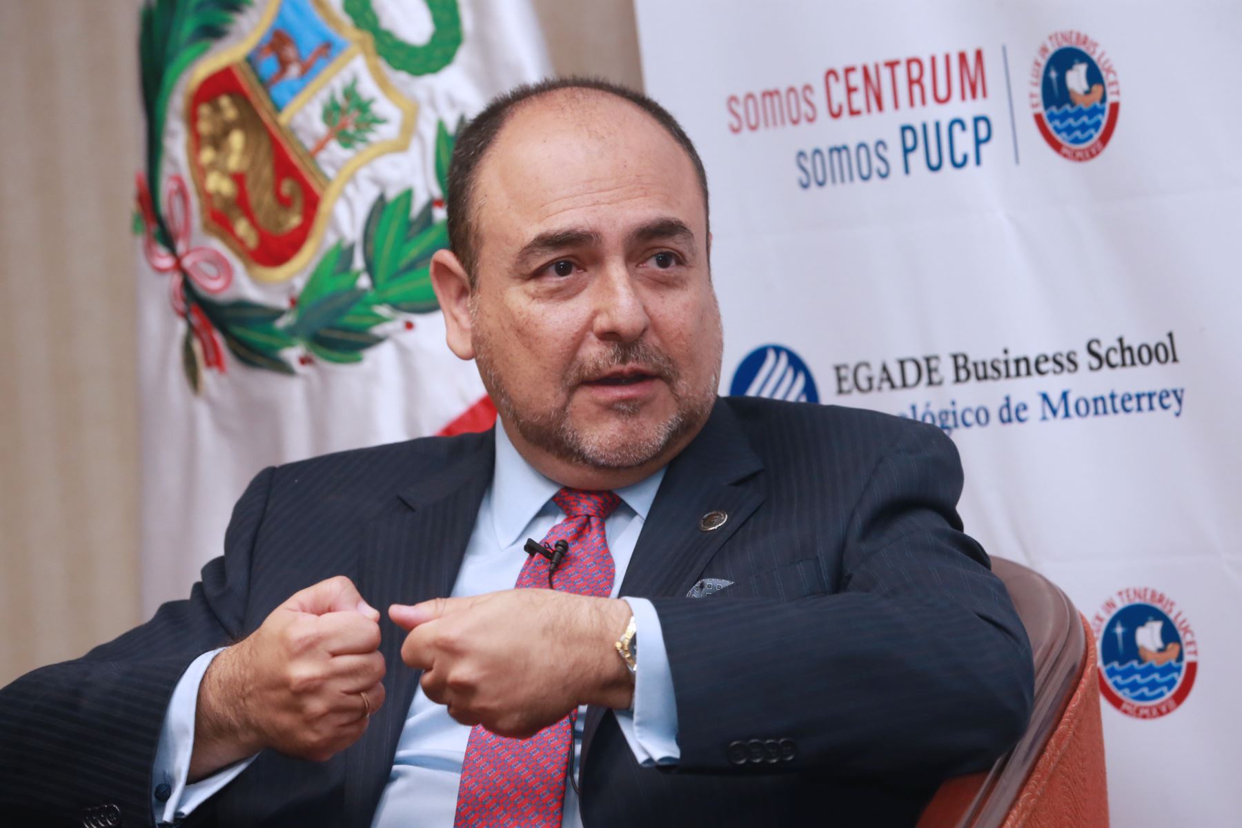 Director general de Centrum, Percy Marquina. Foto: ANDINA/Norman Córdova