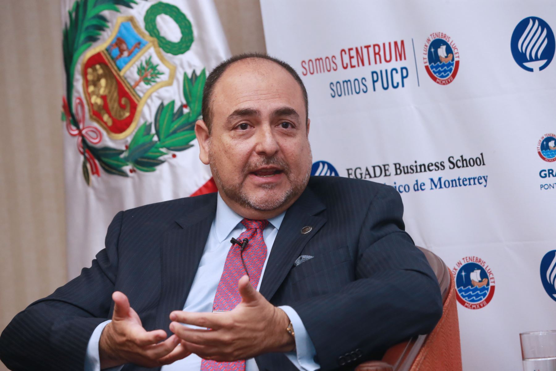 Director general de Centrum Católica, Percy Marquina. ANDINA/Norman Córdova