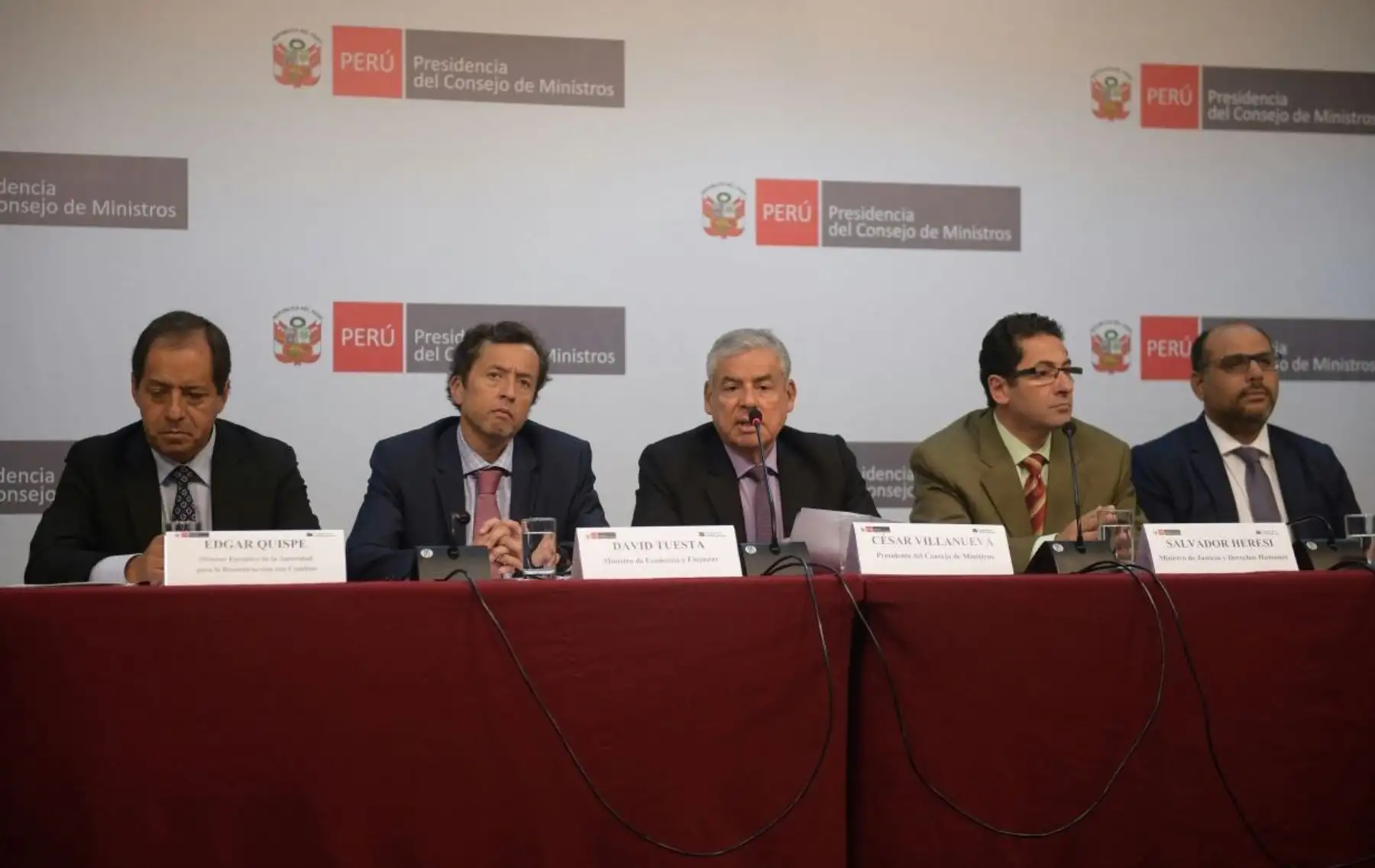 Conferencia de prensa tras la sesión del Consejo de Ministros de hoy. Foto: ANDINA/Difusión.