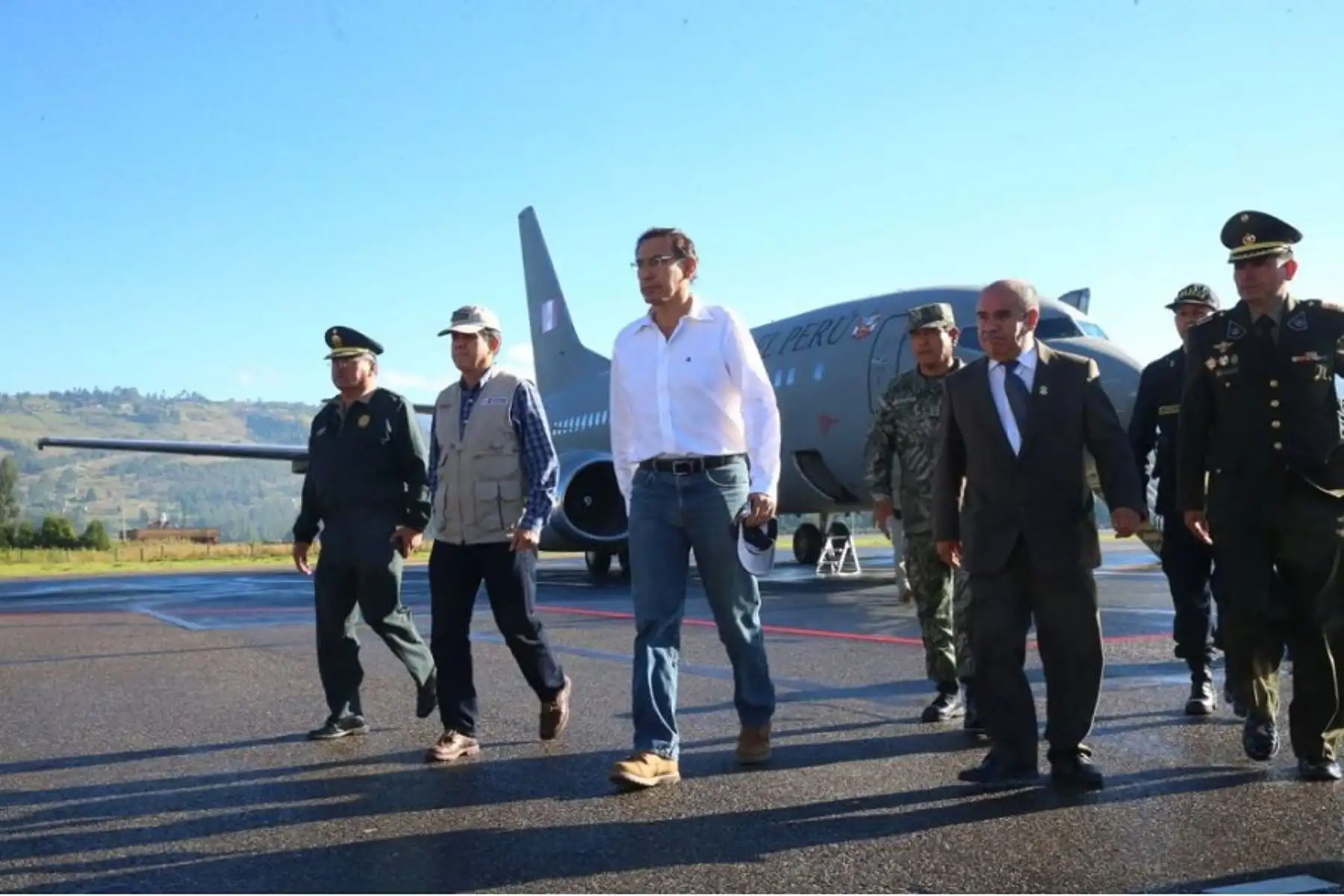 Jefe del Estado llegó a la región Cajamarca para cumplir recargada agenda de trabajo.
