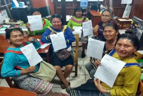 Las mujeres indígenas tomaron la decisión de constituir su empresa luego de participar del programa de inclusión registral ´Sunarp Emprendedor".