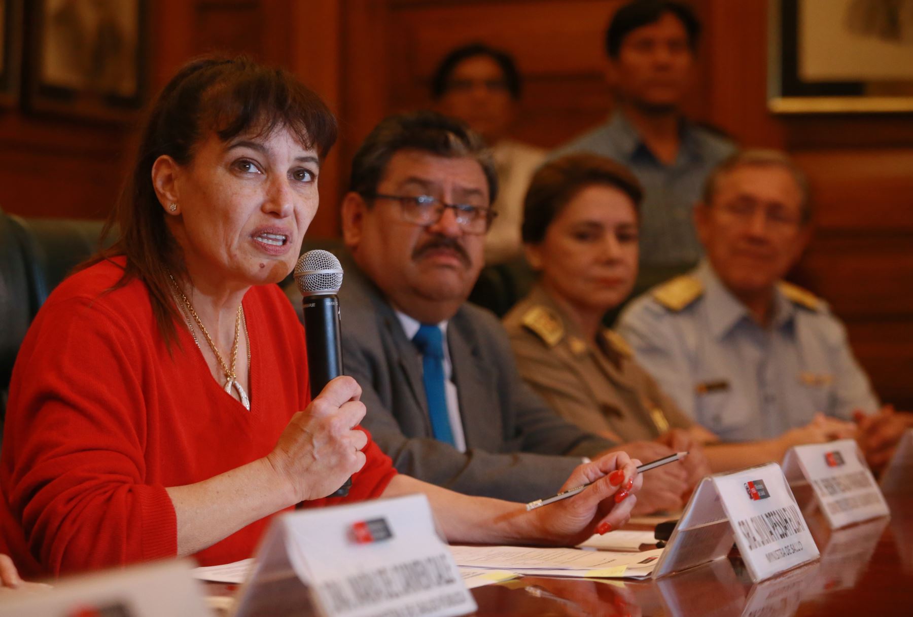 Ministra de Salud, Silvia Pessah, informó en conferencia de prensa situación de Síndrome de Guillain Barré en Perú. ANDINA/Vidal Tarqui
