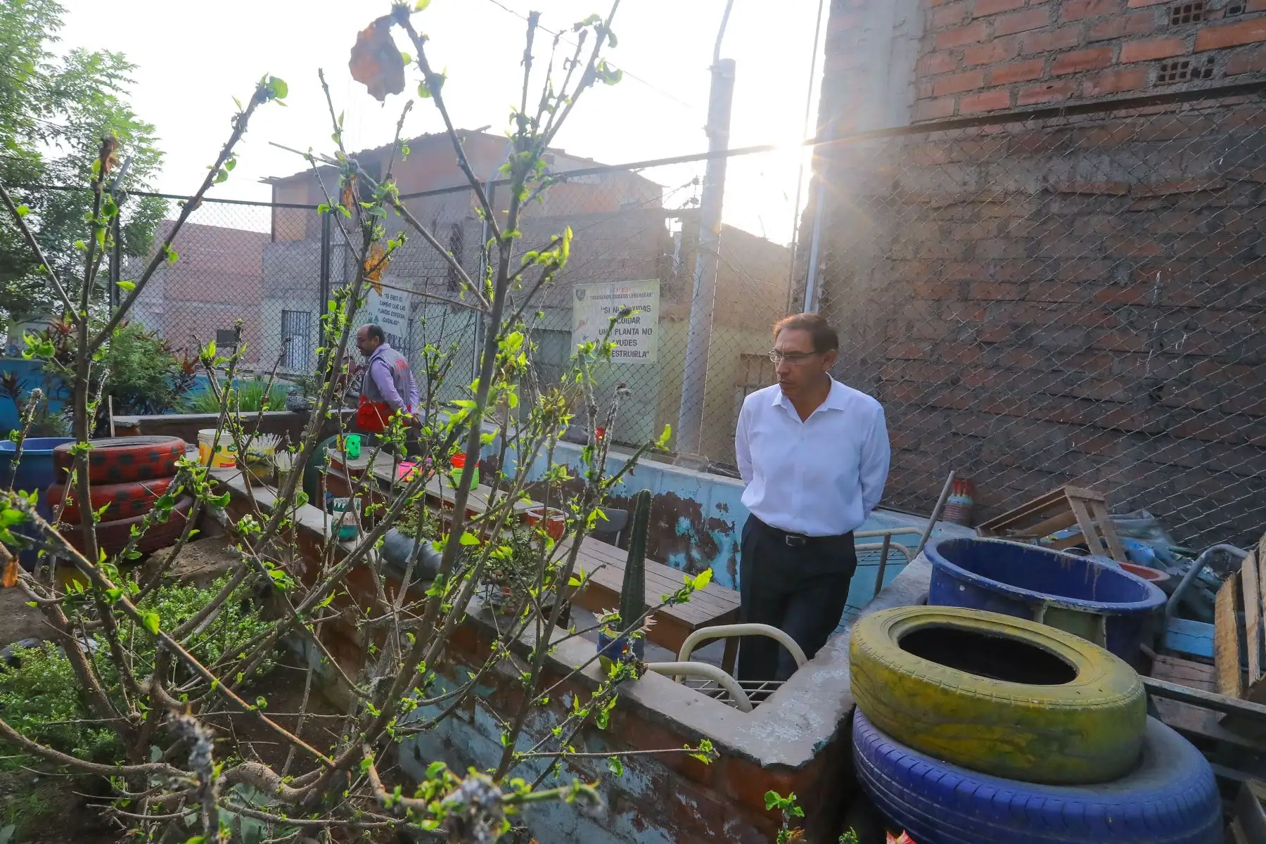 Presidente Vizcarra supervisa IE 501 Monseñor Damaso Labergere en La Victoria. Foto: ANDINA/Prensa Presidencia