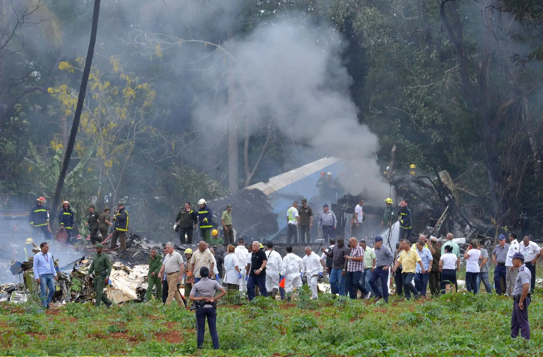 Un avión Boeing 737 de la aerolínea Cubana de Aviación con 110 pasajeros a bordo,se estrelló un poco después de haber despegado de La Habana, Cuba.Foto: AFP