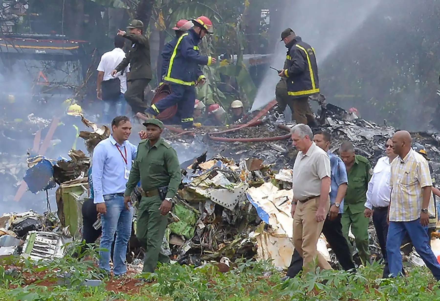 Un avión Boeing 737 de la aerolínea Cubana de Aviación con 110 pasajeros a bordo,se estrelló un poco después de haber despegado de La Habana, Cuba.Foto: AFP