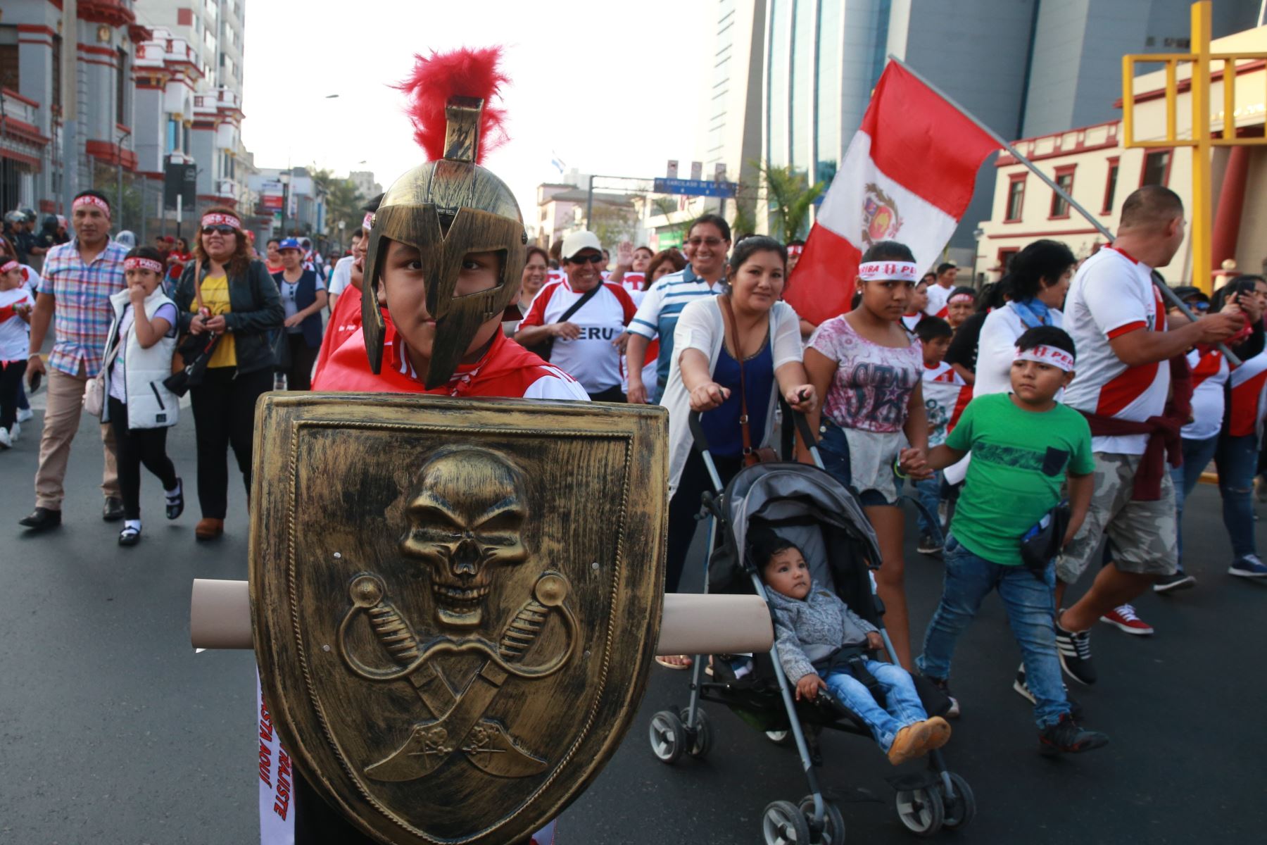 Marcha a favor de Paolo Guerrero. Foto: ANDINA/Vidal Tarqui