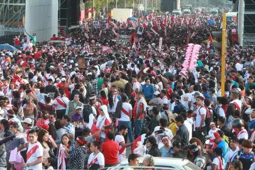 Marcha a favor de Paolo Guerrero. Foto: ANDINA/Vidal Tarqui