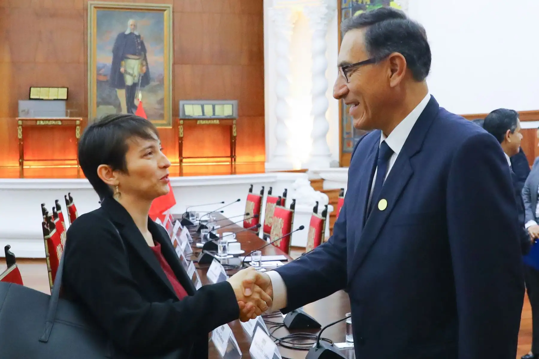 El presidente Martín Vizcarra se reúne con la Comisión Gafilat, que combate el lavado de activos y el financiamiento al terrorismo.Foto: ANDINA/Prensa Presidencia