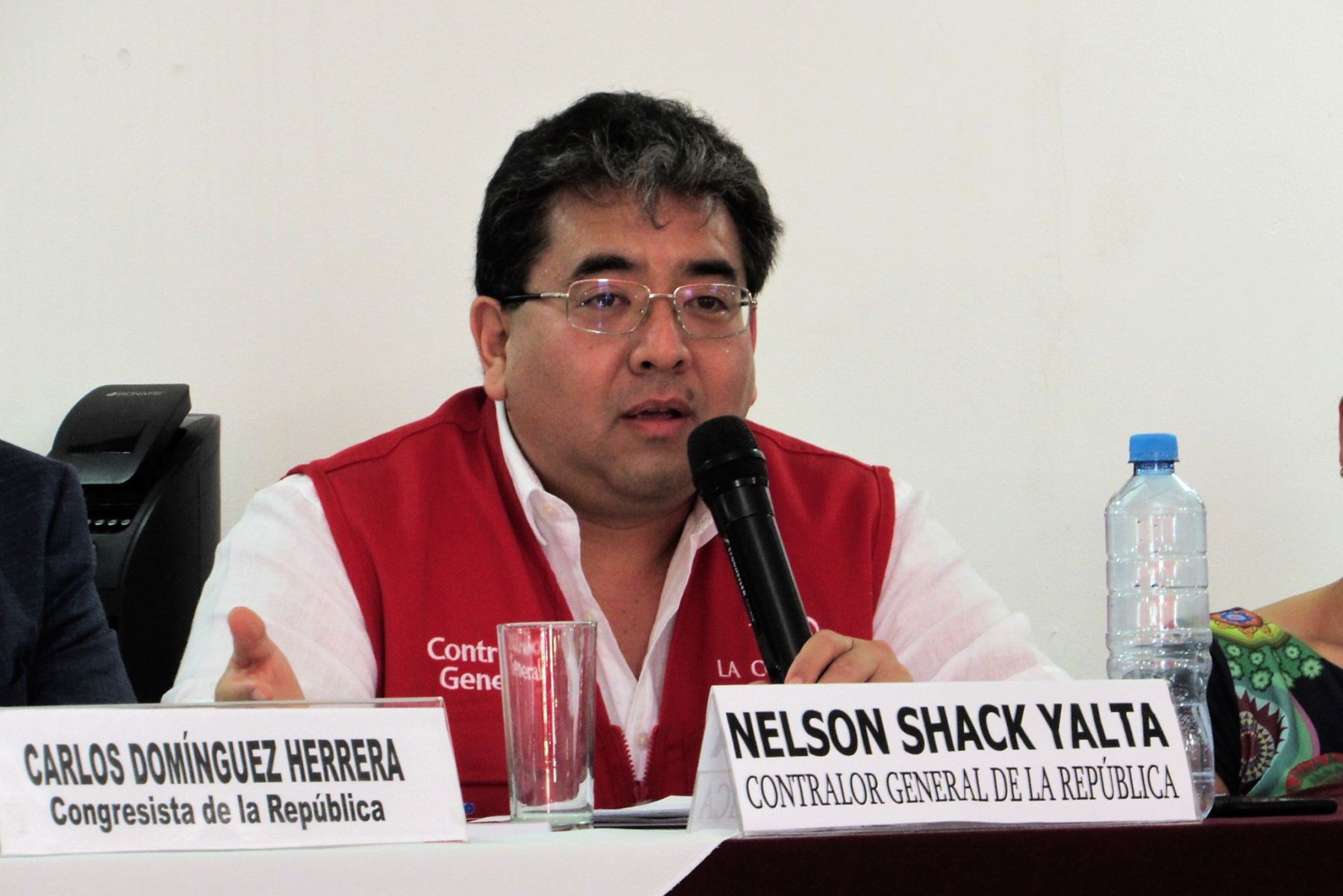Comisión especial de la Contraloría intervendrá el proyecto Chinecas, anuncia contralor Nelson Shack. ANDINA