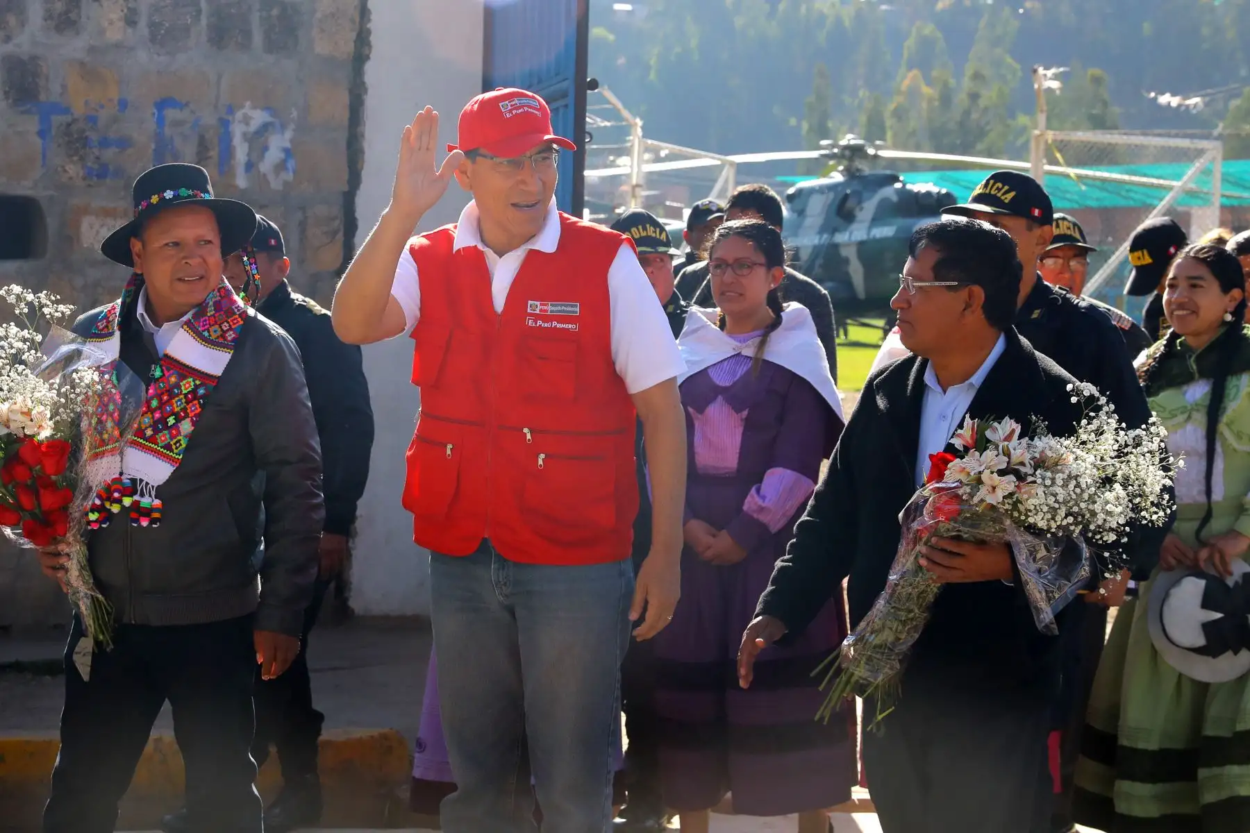Presidente de la República, Martín Vizcarra, supervisa funcionamiento de la carretera Huancavelica-Lircay. Foto: ANDINA/Prensa Presidencia.