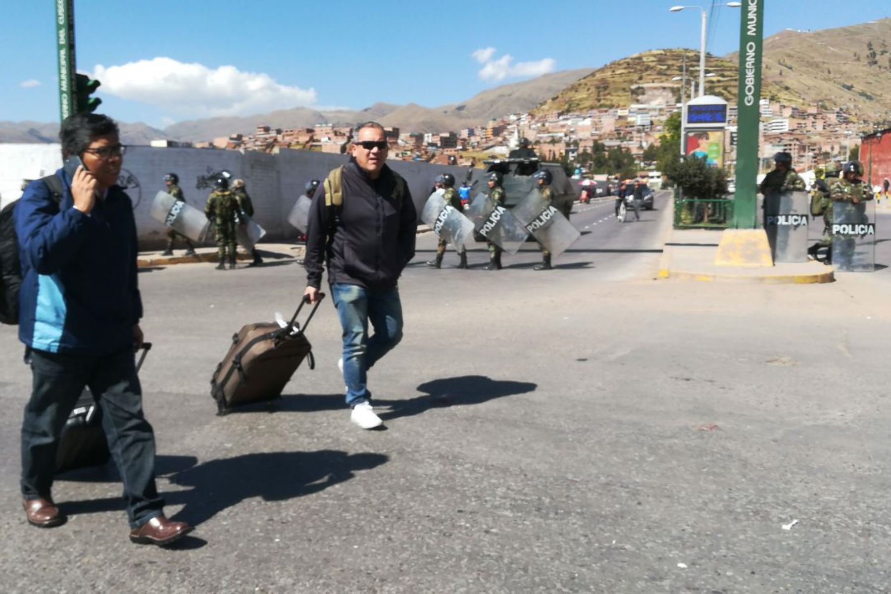 Policía activa corredor turístico para garantizar seguridad de visitantes en Cusco. Foto: ANDINA/Percy Hurtado.