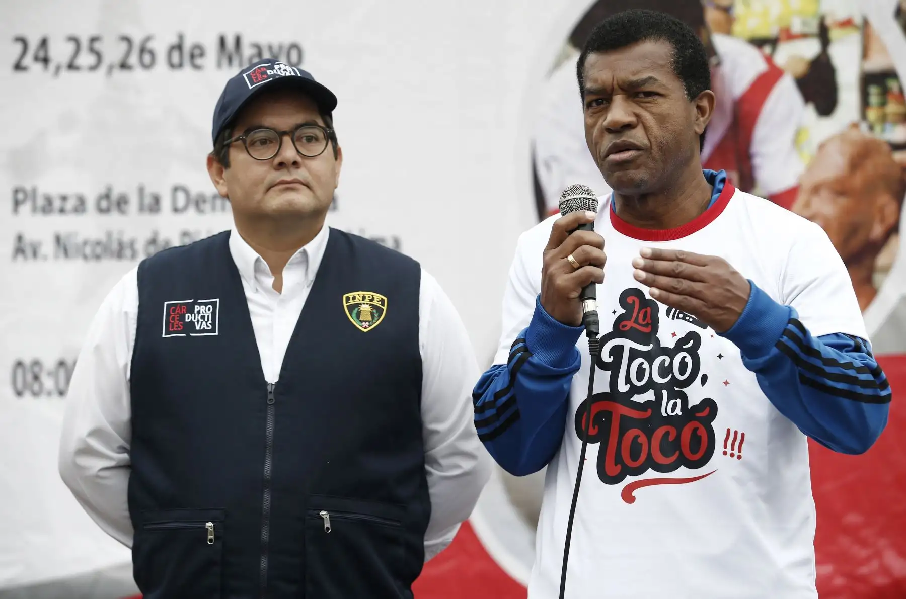 Con la presencia del Jefe del Inpe, Carlos Vásquez; el exmundialista César Uribe y el ingeniero Arturo Woodman se inaugura Feria Mundialista Rusia 2018-Cárceles Productivas. Foto: ANDINA/Melina Mejía.