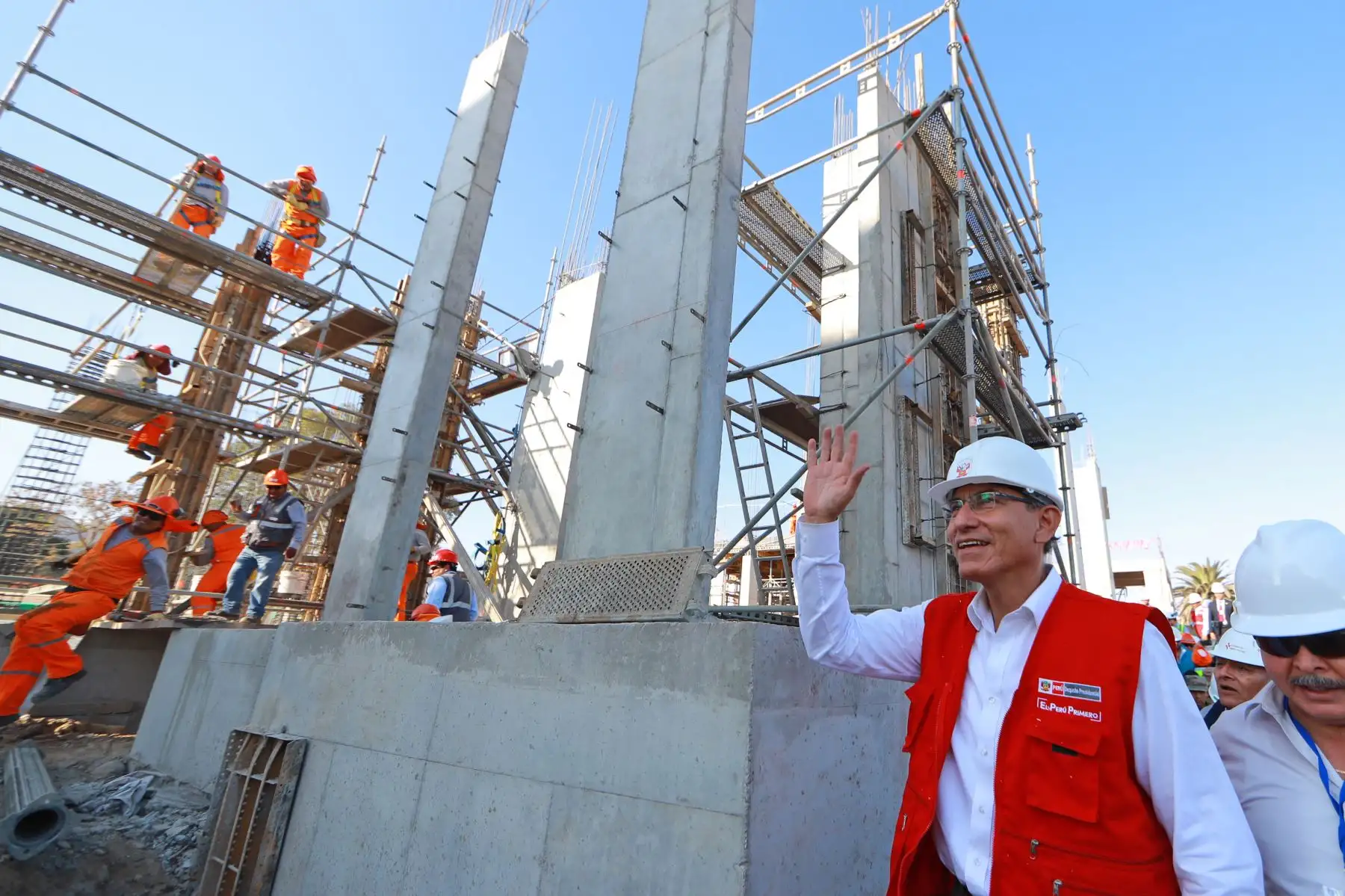 Presidente de la República, Martín Vizcarra, inspecciona obras del hospital Hipólito Unanue de Tacna. Foto: ANDINA/Prensa Presidencia.