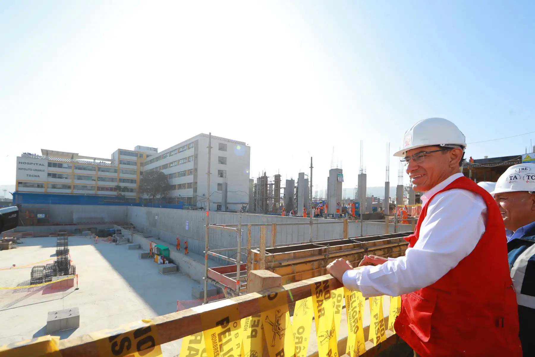 Presidente de la República, Martín Vizcarra, inspecciona obras del hospital Hipólito Unanue de Tacna. Foto: ANDINA/Prensa Presidencia.