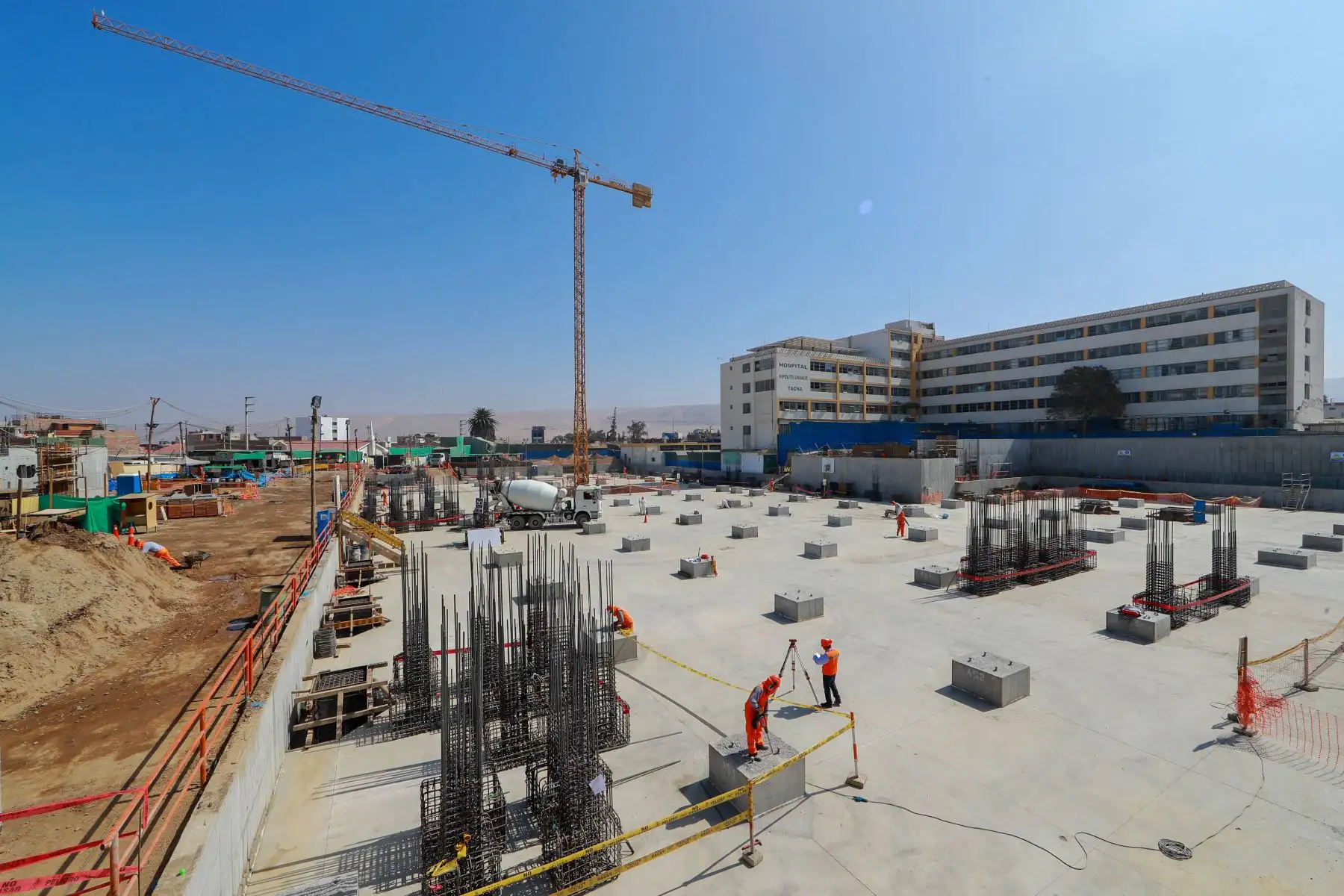 Presidente de la República, Martín Vizcarra, inspecciona obras del hospital Hipólito Unanue de Tacna. Foto: ANDINA/Prensa Presidencia.