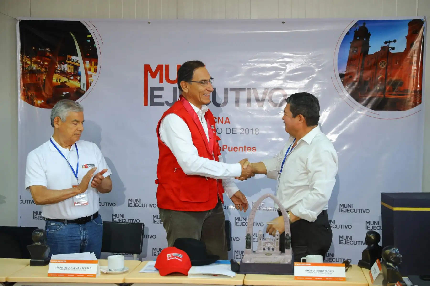 Jefe del Estado,  Martín Vizcarra, preside el quinto Muni Ejecutivo en Tacna. Foto: ANDINA/Prensa Presidencia.