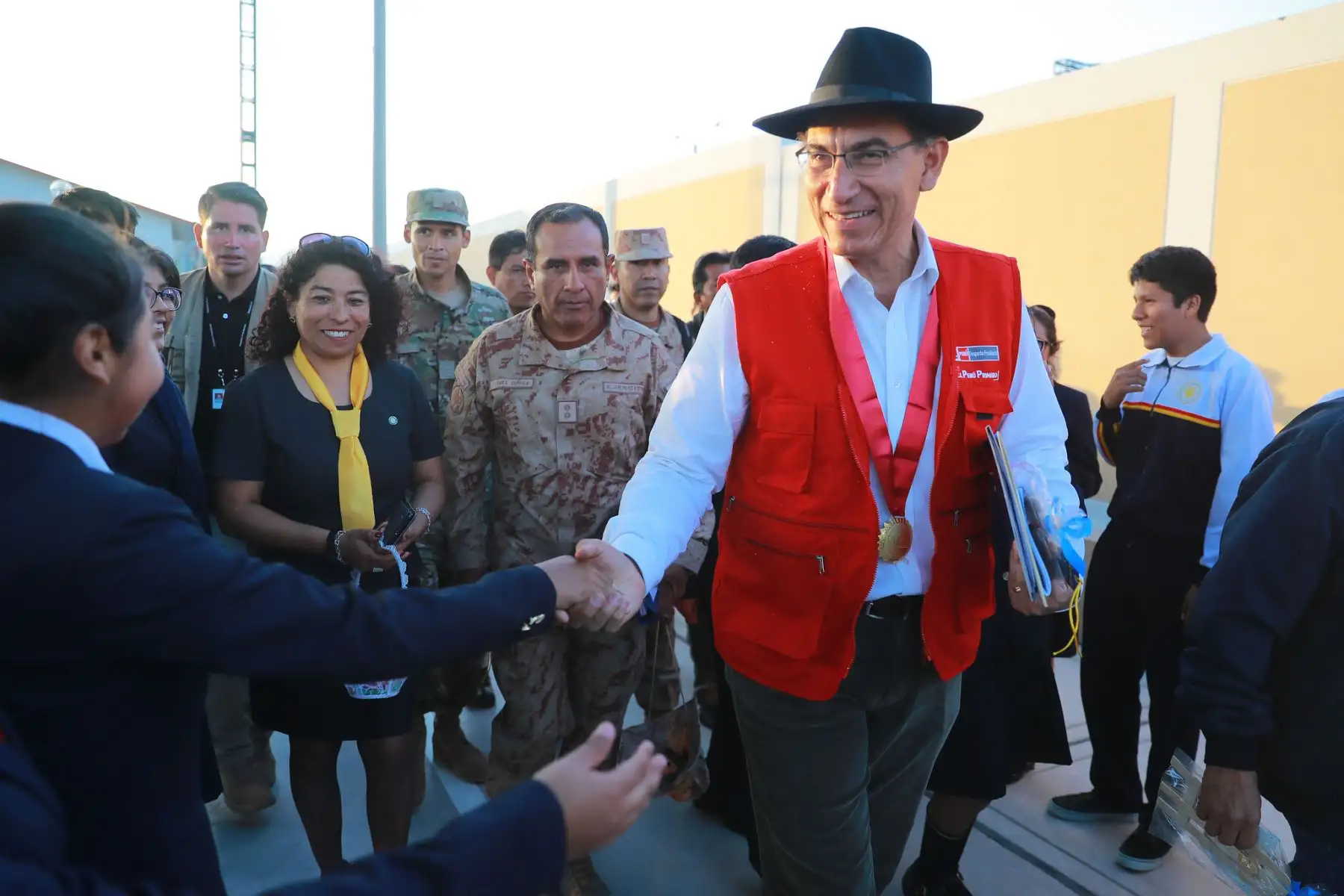 Jefe del Estado,  Martín Vizcarra, en conferencia de prensa luego del quinto Muni Ejecutivo, en Tacna. Foto: ANDINA/Prensa Presidencia.