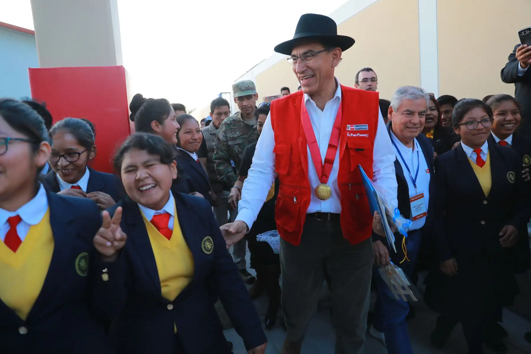 Jefe del Estado,  Martín Vizcarra, en conferencia de prensa luego del quinto Muni Ejecutivo, en Tacna. Foto: ANDINA/Prensa Presidencia.