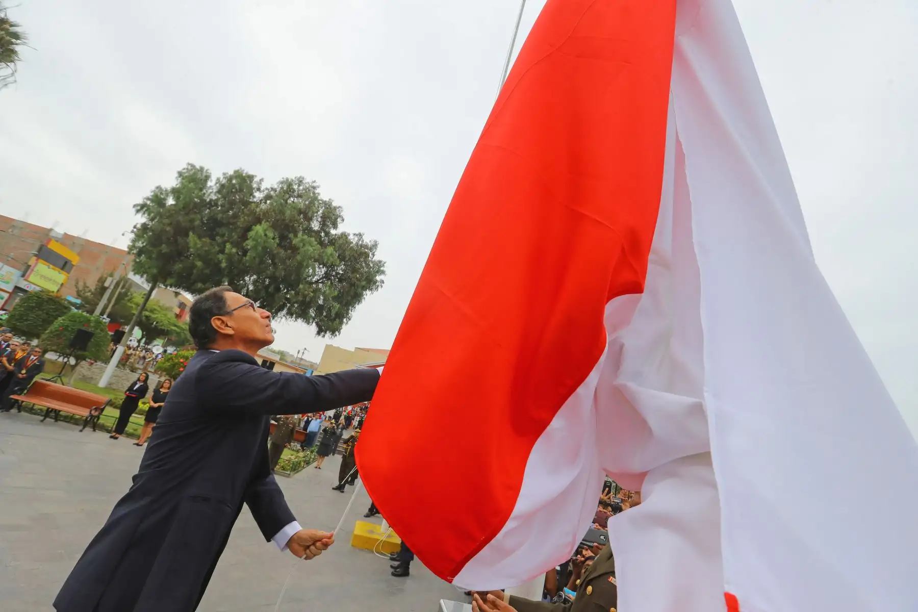 El presidente Martín Vizcarra participa en las actividades por el 48ª aniversario de creación de la provincia de Ilo ubicado en la región Moquegua. Foto: ANDINA/Prensa Presidencia