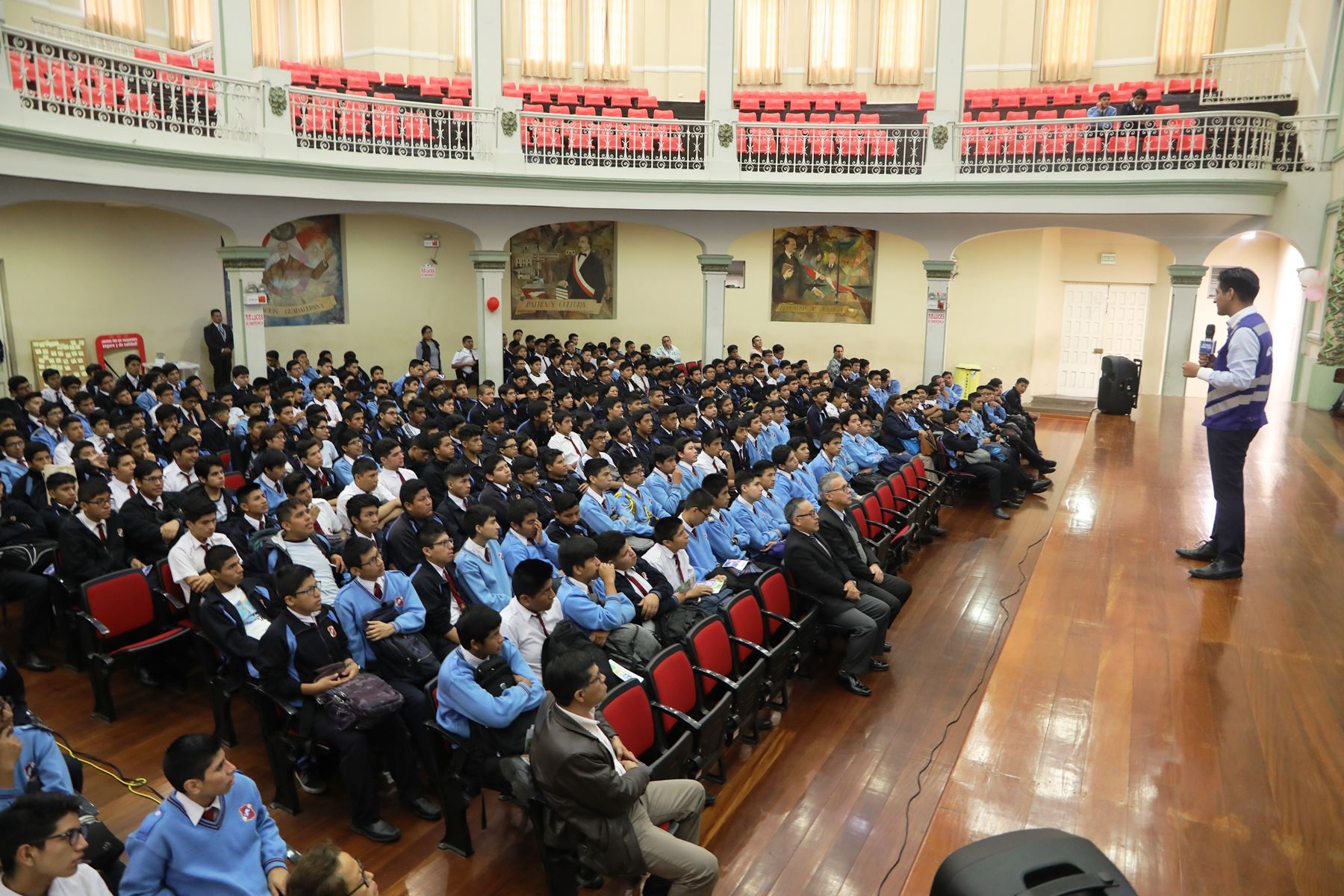 Escolares reciben charlas sobre seguridad vial y prevención de accidentes. Foto: ANDINA/Difusión.