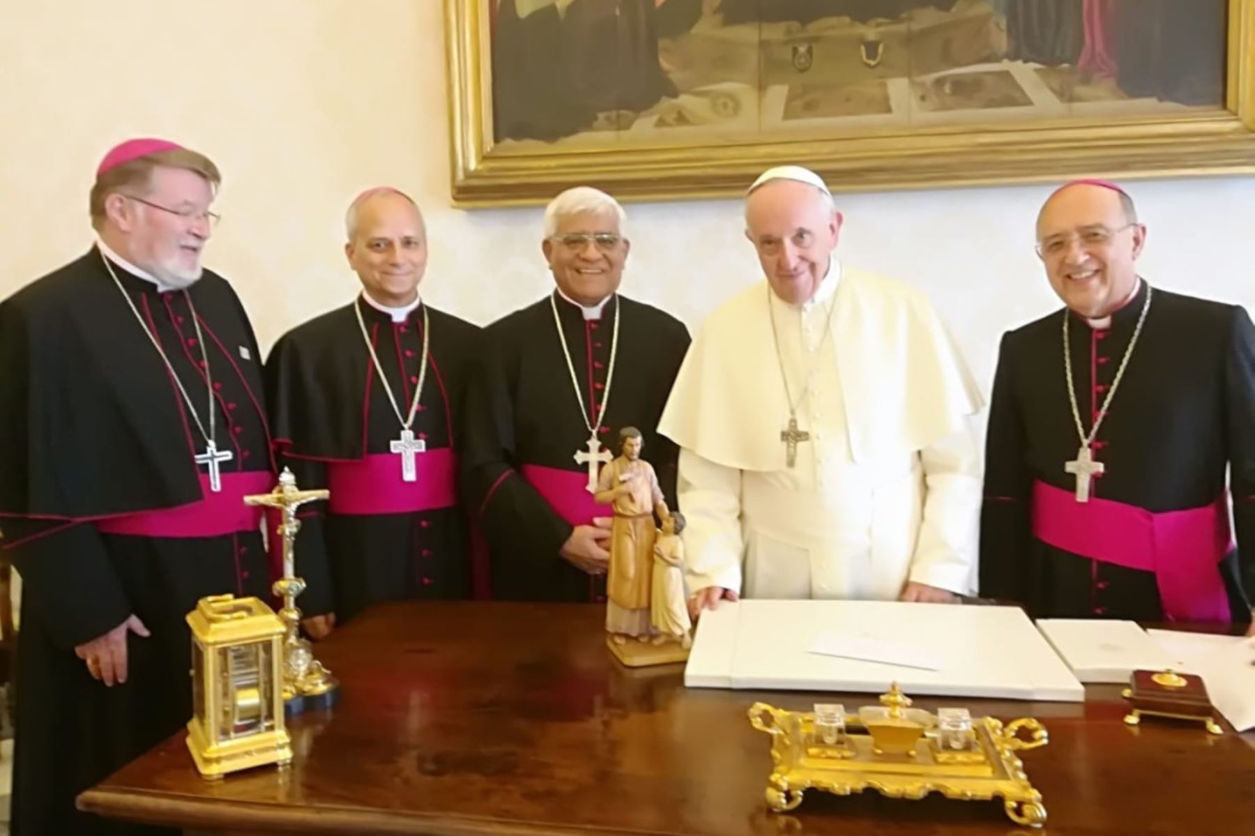 El Papa Francisco recibió a la Presidencia de la Conferencia Episcopal Peruana. Foto: ANDINA/Difusión.