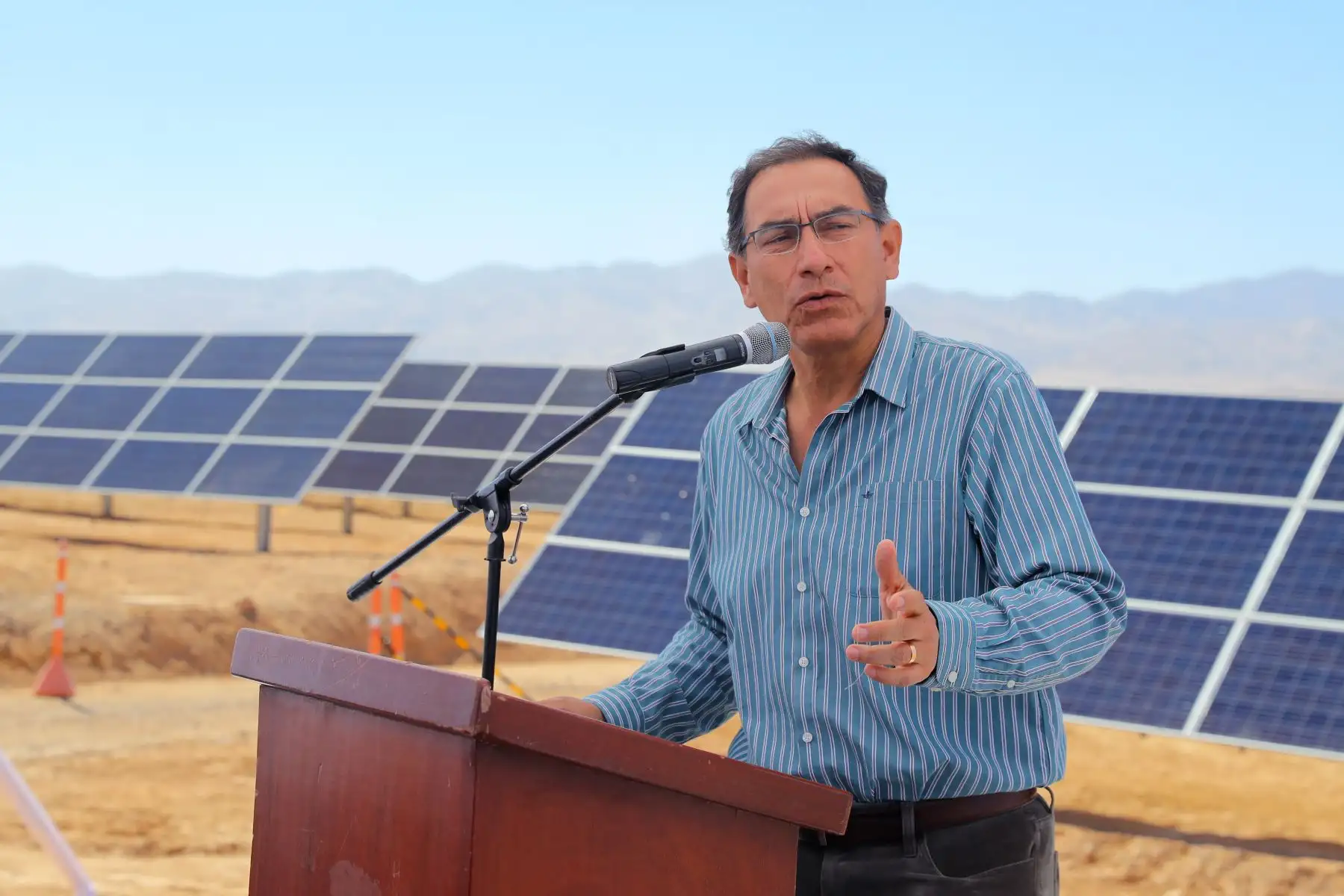 Presidente Martín Vizcarra inauguró la central solar Intipampa de Moquegua. Foto: ANDINA/Prensa Presidencia.