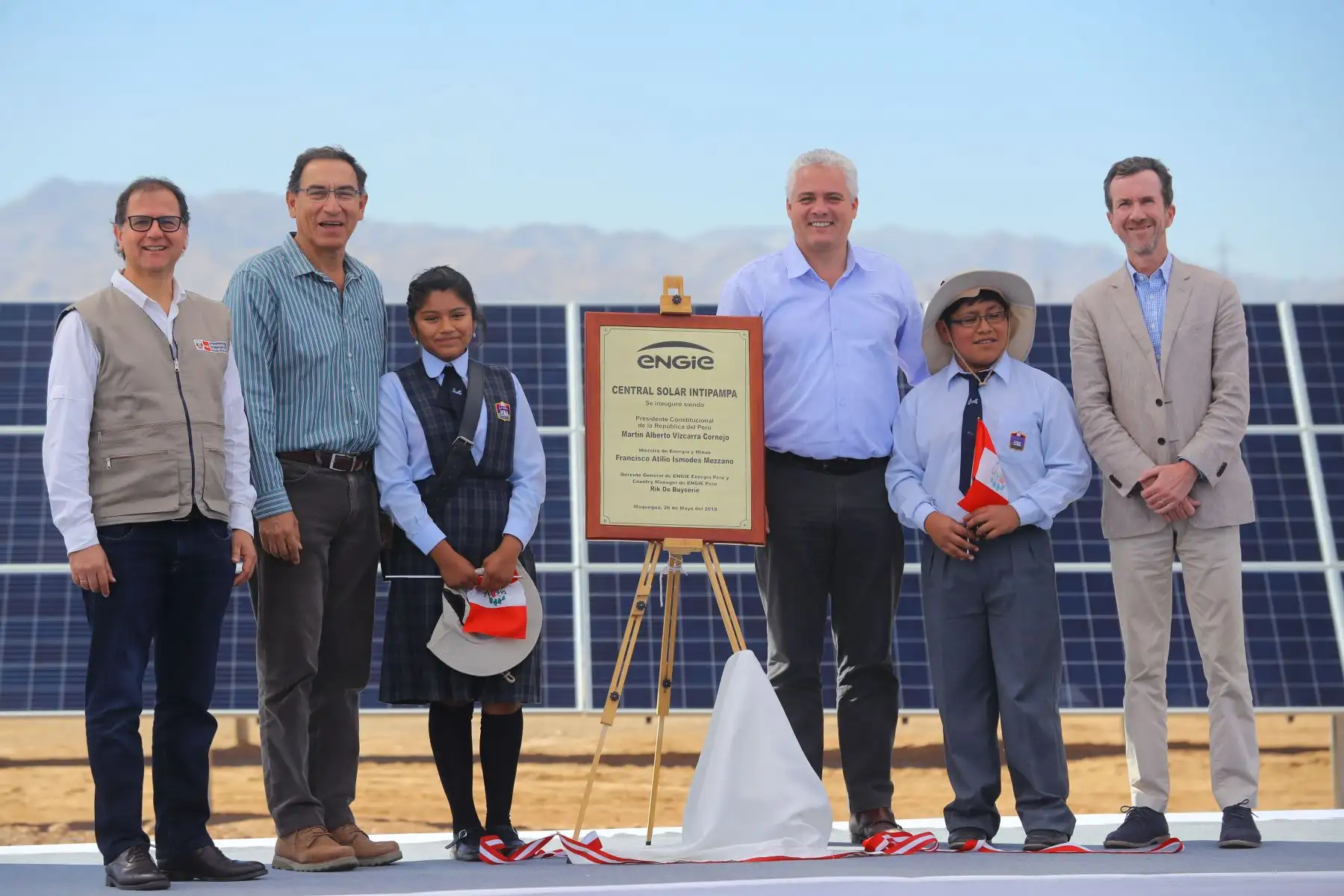 Presidente Martín Vizcarra inauguró la central solar Intipampa de Moquegua. Foto: ANDINA/Prensa Presidencia.