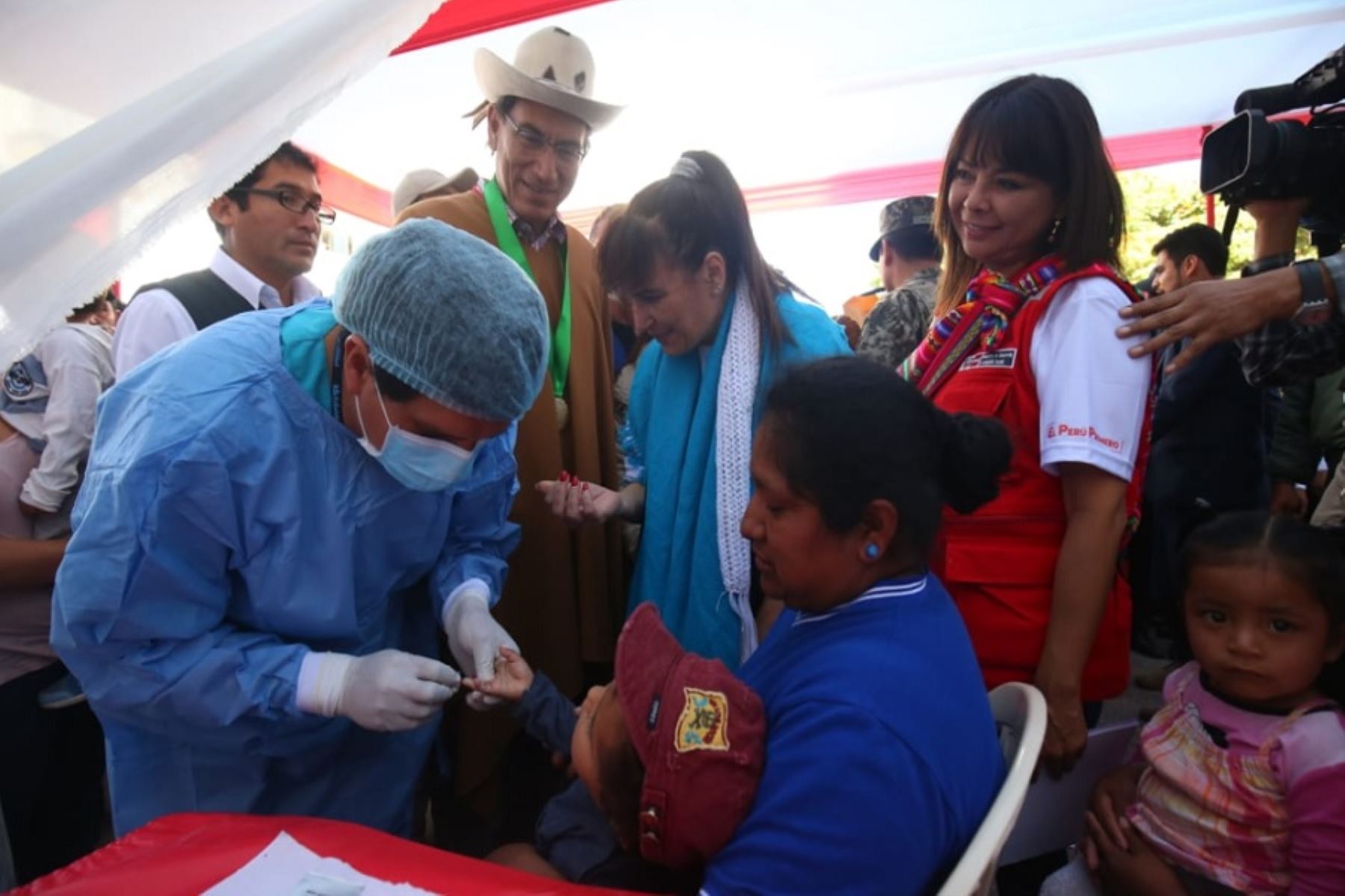 Presidente Martín Vizcarra lanzó campaña nacional contra la anemia en Huanta, Ayacucho.